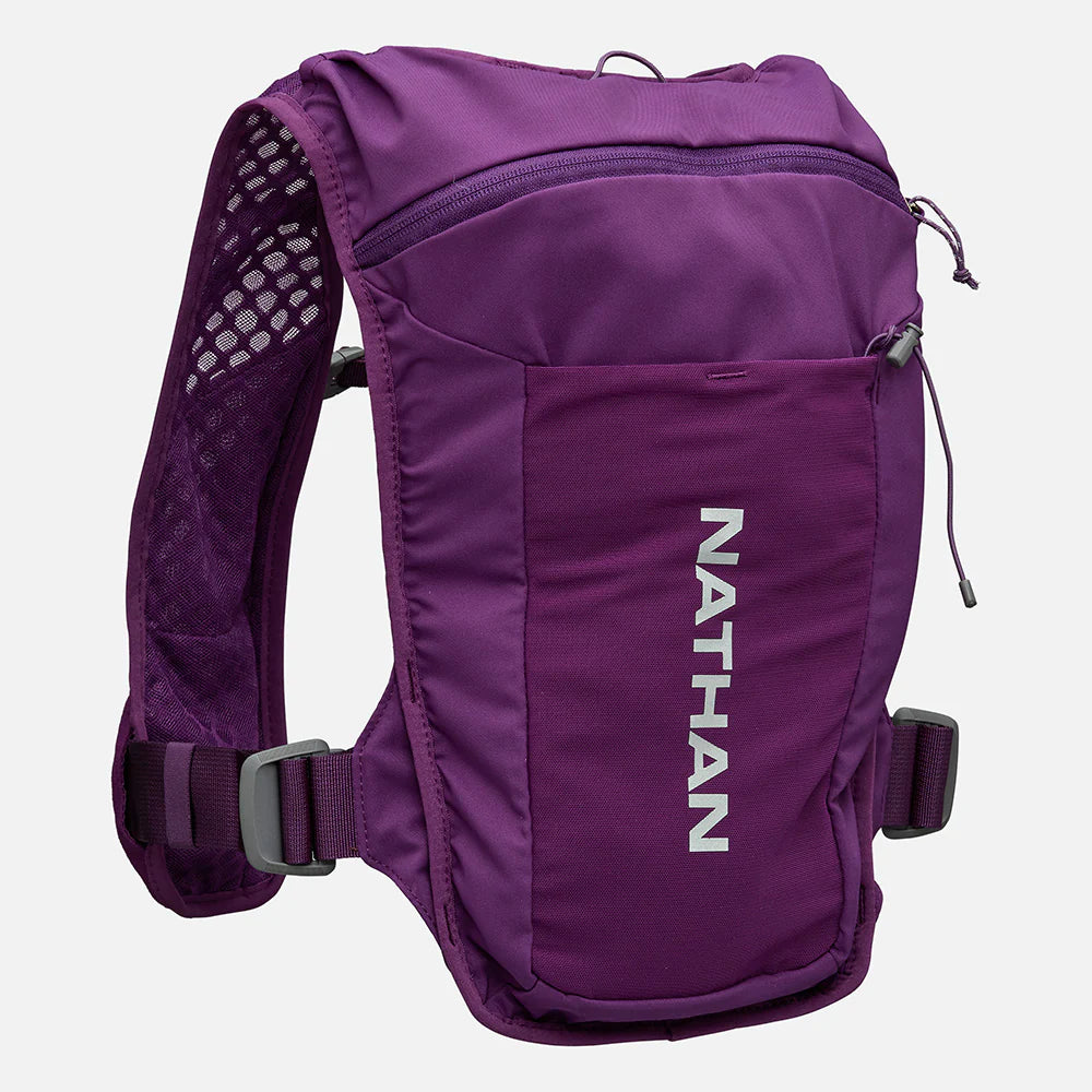 QuickStart 3.0 4 Liter Hydration Backpack - Lightweight Water Bladder Pack for Hiking, Running & Cycling - Imperial Purple with Reflective Silver Accents - Perfect for Outdoor Adventures & Sports Hydration
