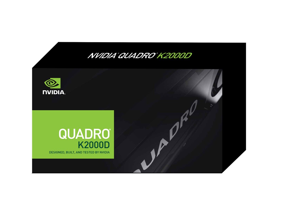 PNY NVIDIA Quadro K2000D 2GB GDDR5 Professional Graphics Card - VCQK2000D-PB for CAD, 3D Modeling & Video Editing Workstations
