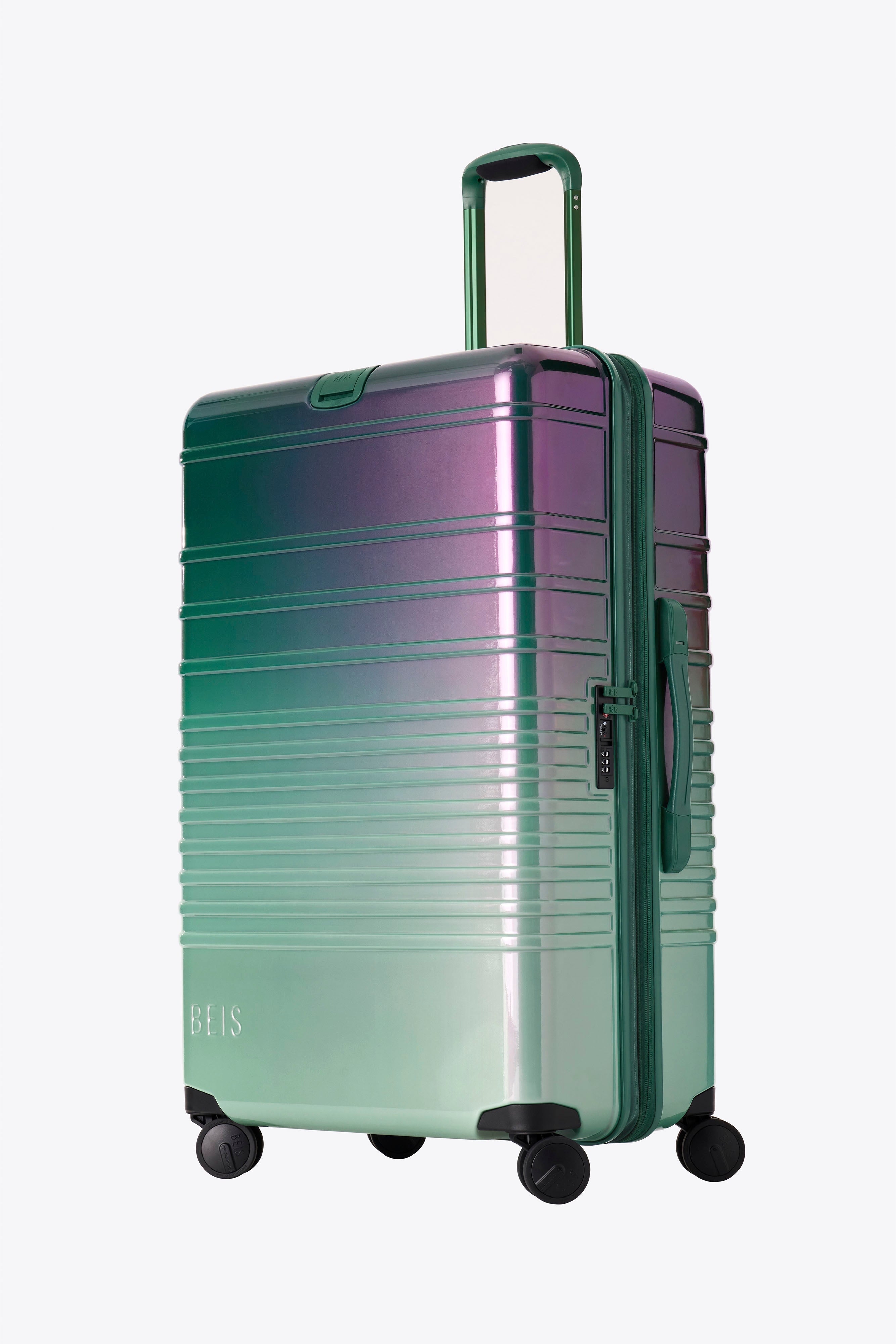 Large Check-In Roller Luggage in Wicked Green - Perfect for Air Travel & Business Trips