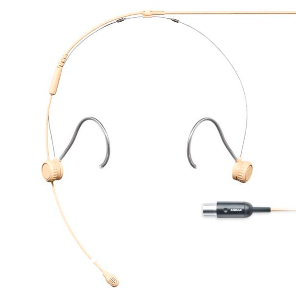 Shure TH53T Over-the-Head Headset Microphone with TA4F Connector - Professional Tan Headworn Mic for Live Performances, Broadcast & Public Speaking