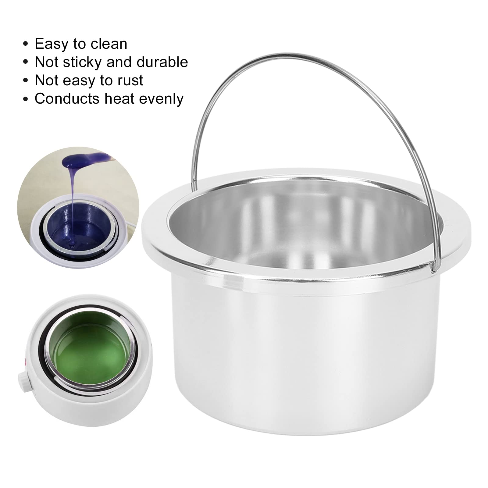 100mm Wax Warmer Replacement Pot - Portable Inner Wax Bowl for Hair Removal Machine | Durable Wax Melting Container for Salon & Home Use | Perfect for Professional Waxing & DIY Hair Removal
