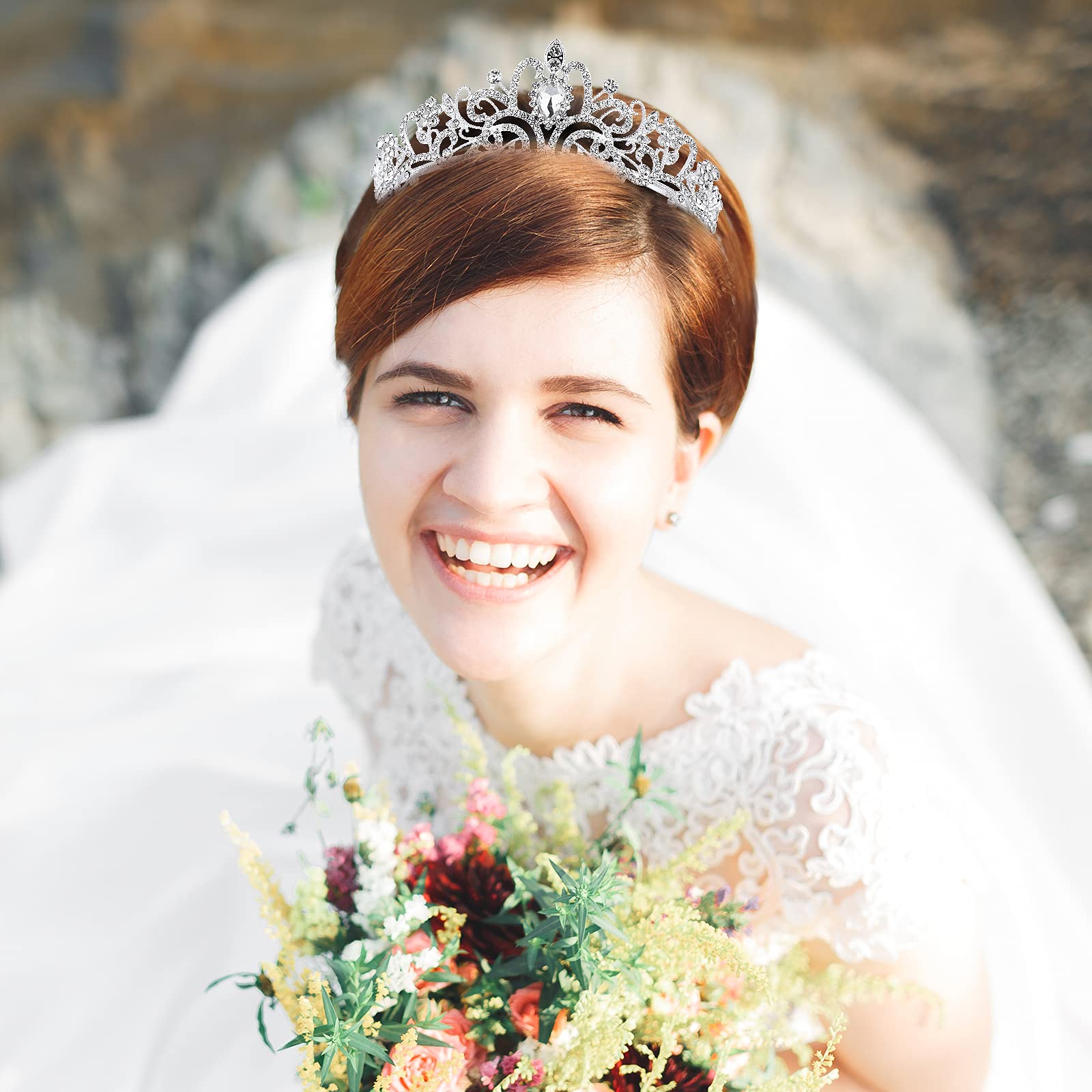 Sparkling Silver Princess Crown for Women & Girls - Crystal Queen Tiara for Bridal, Birthday, Prom, Pageant, Halloween & Christmas Costume Accessories | Perfect for Weddings, Parties & Special Occasions