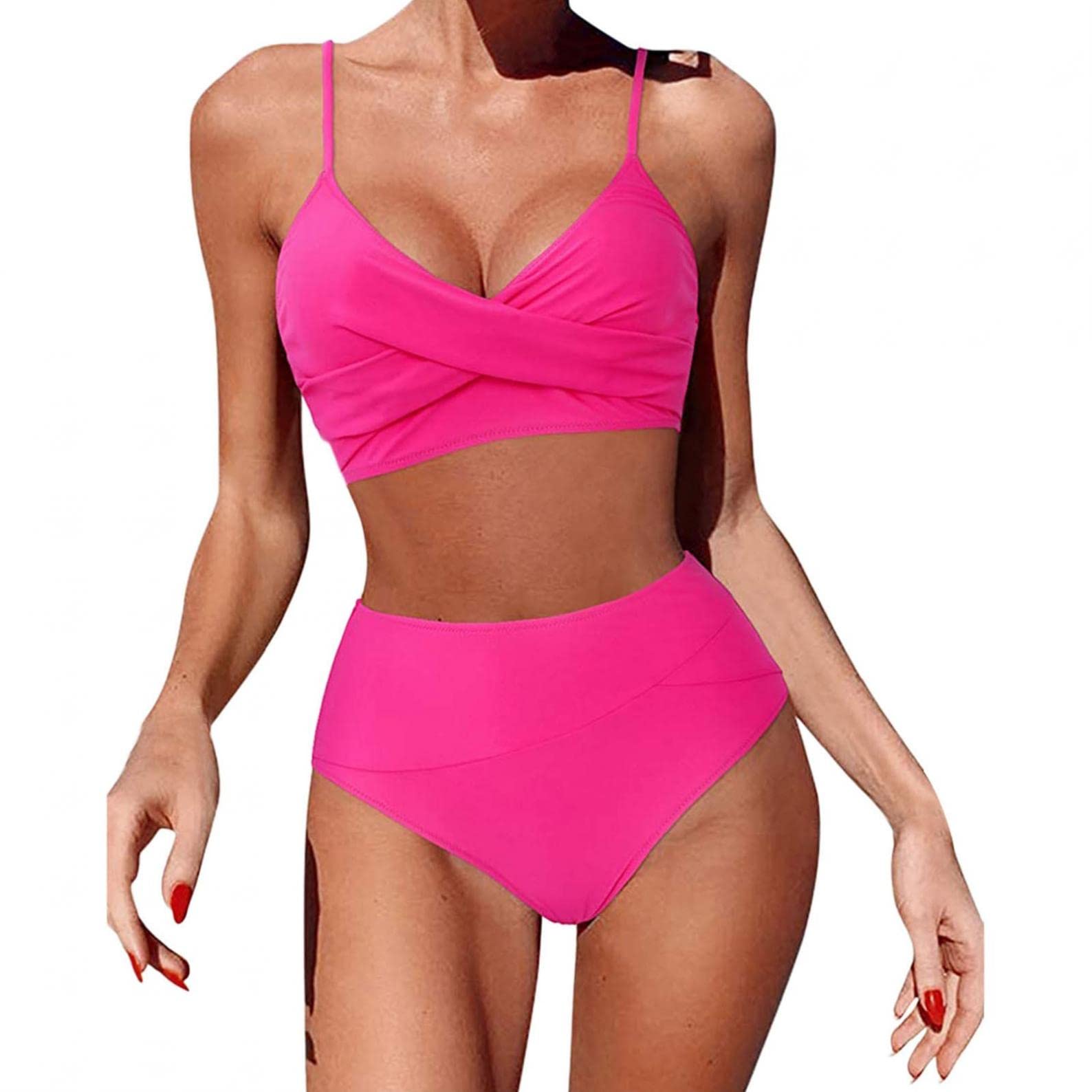 Women's Tummy Control Push Up Bikini Set - High Waisted 2 Piece Swimwear for Women | Perfect for Beach Vacation, Pool Party & Summer Getaways