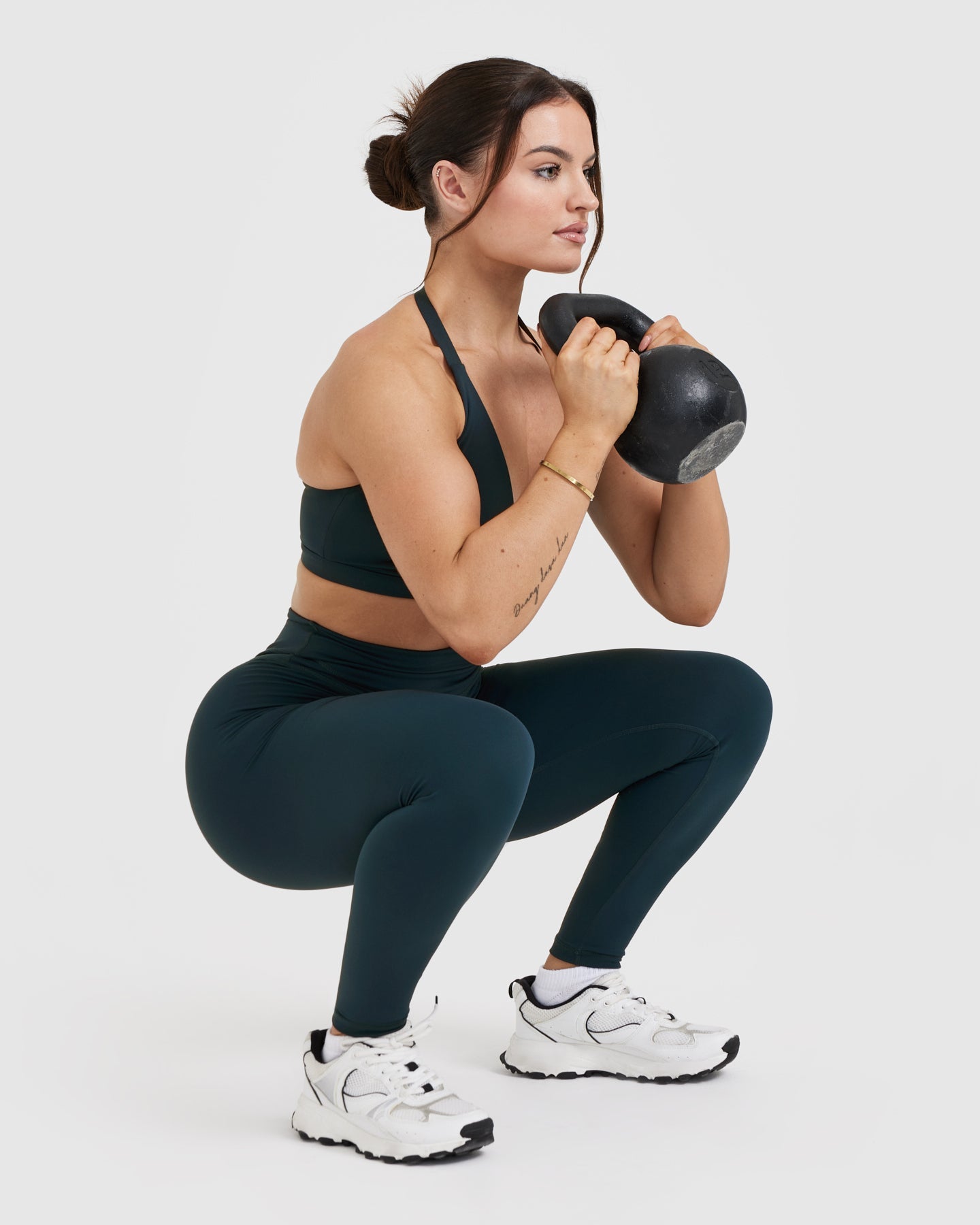 High Waisted Leggings for Women - Slimming Yoga Pants with Tummy Control in Oil Blue | Perfect for Workouts, Yoga & Everyday Wear
