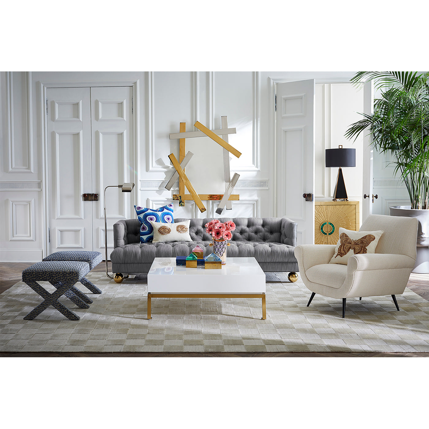 Baxter T Arm Sofa - Modern Luxury Leather Sectional for Living Room | Perfect for Home Theater, Lounge & Contemporary Spaces