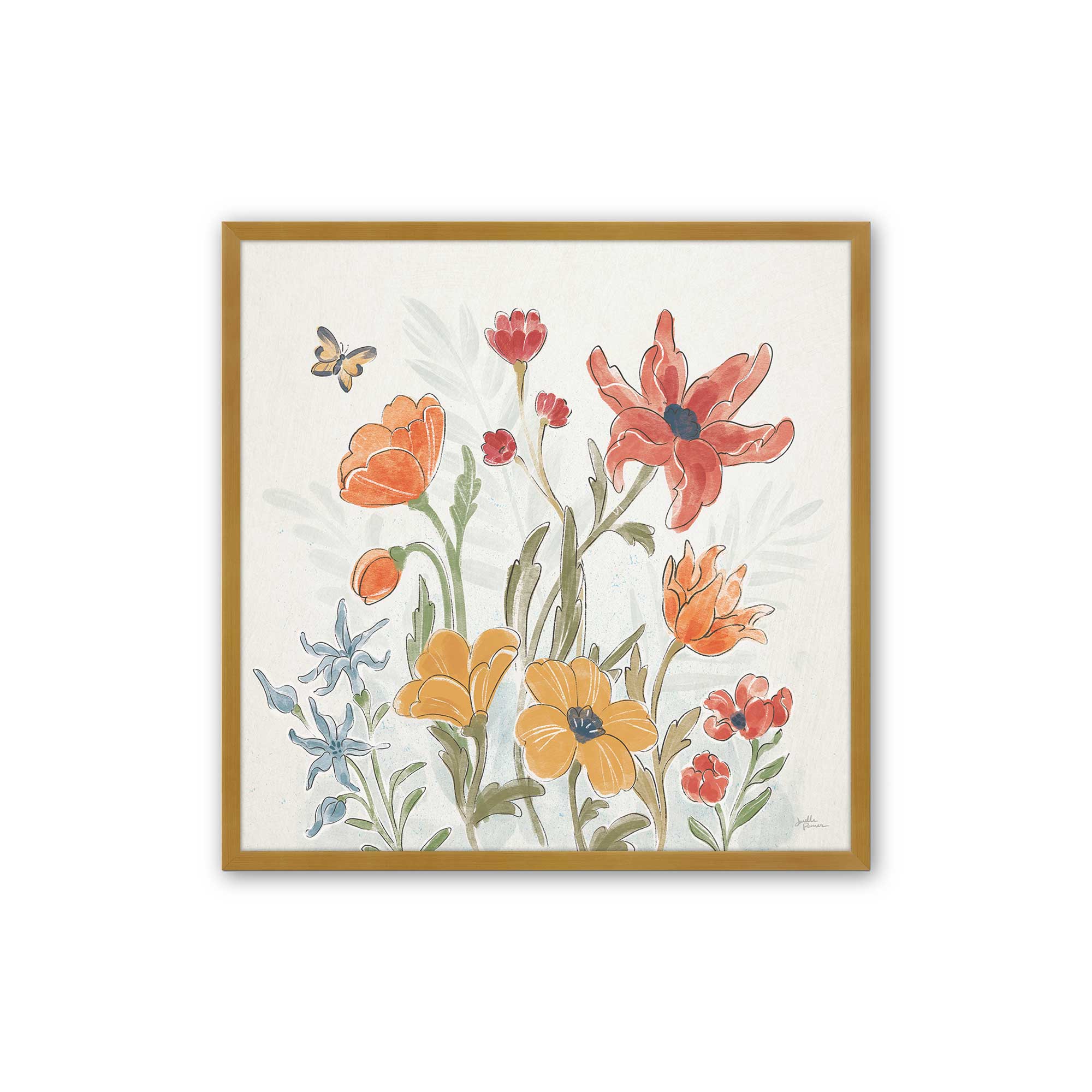 Garden Melody in Bloom IV Print - Floral Wall Art Decor for Living Room, Bedroom & Office - Perfect for Home Decor & Gift Giving