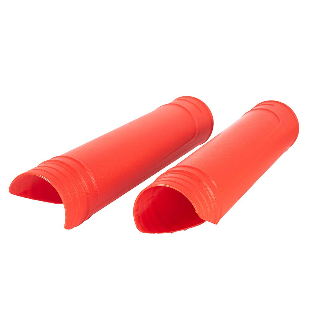 High Impact Resistance Motorcycle Upper Fork Guards - Durable Plastic Wraps for Dirt Bikes (Yamaha, Kawasaki, Husqvarna) - Red | Off-Road Protection & Enhanced Bike Safety