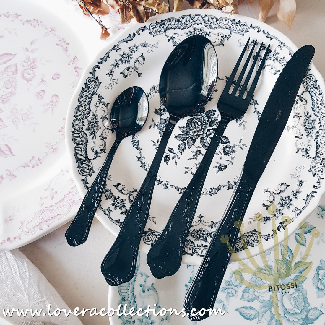 Bitossi Home Retro Stainless Steel Cutlery Set - 20-Piece Dining Utensil Collection for Kitchen & Restaurant Use