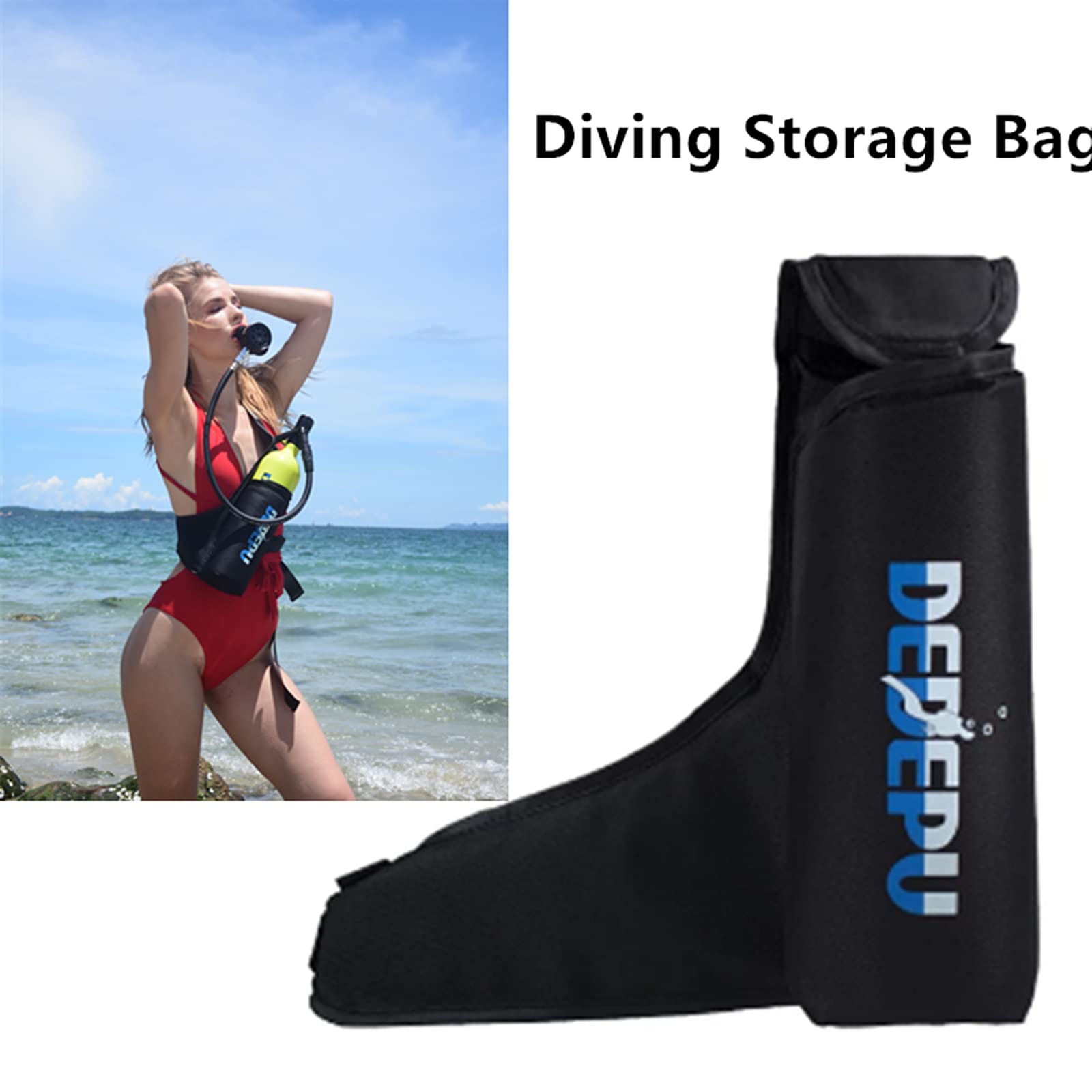 DEDEPU Portable Scuba Diving Tank Kit - Mini DOT Certified Oxygen Cylinder with Combo Valve, Reusable Pony Bottle for Snorkeling, Free Diving & Underwater Exploration - Perfect for Recreational Divers & Emergency Backup