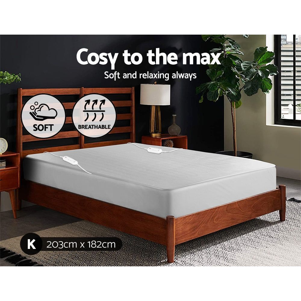 Premium Giselle King Size Electric Blanket - Soft Polyester Heating Blanket for Winter Warmth - Perfect for Cold Nights, Bedroom Comfort & Cozy Home Decor