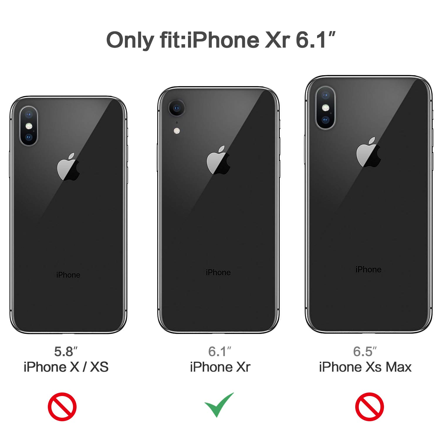 **Shockproof iPhone XR Case with Built-in Screen Protector - Heavy Duty Drop Tested, Lightweight Protective Cover with Kickstand & Car Mount - Perfect for Outdoor, Travel & Daily Use (Black)**