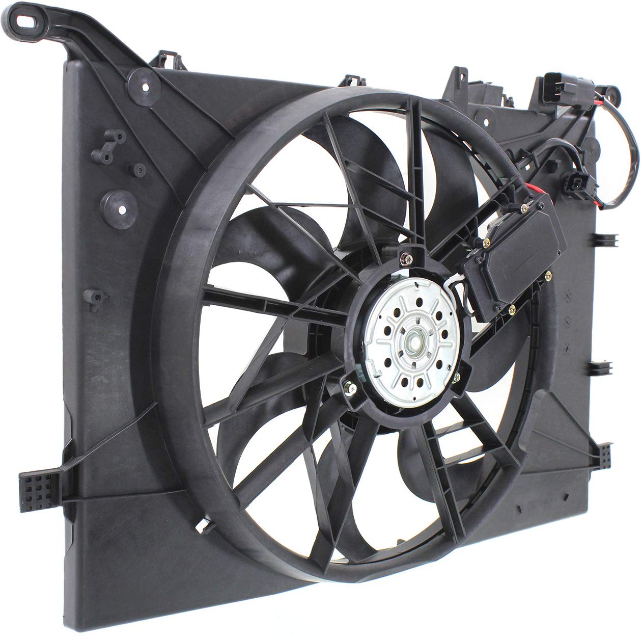 Go-Parts Radiator Fan Assembly for Volvo S60 V70 2001-2003 & S80 with/without Turbo - Includes Control Module - Direct Replacement for 2002 2003 Models - Perfect for Cooling System Repair and Maintenance