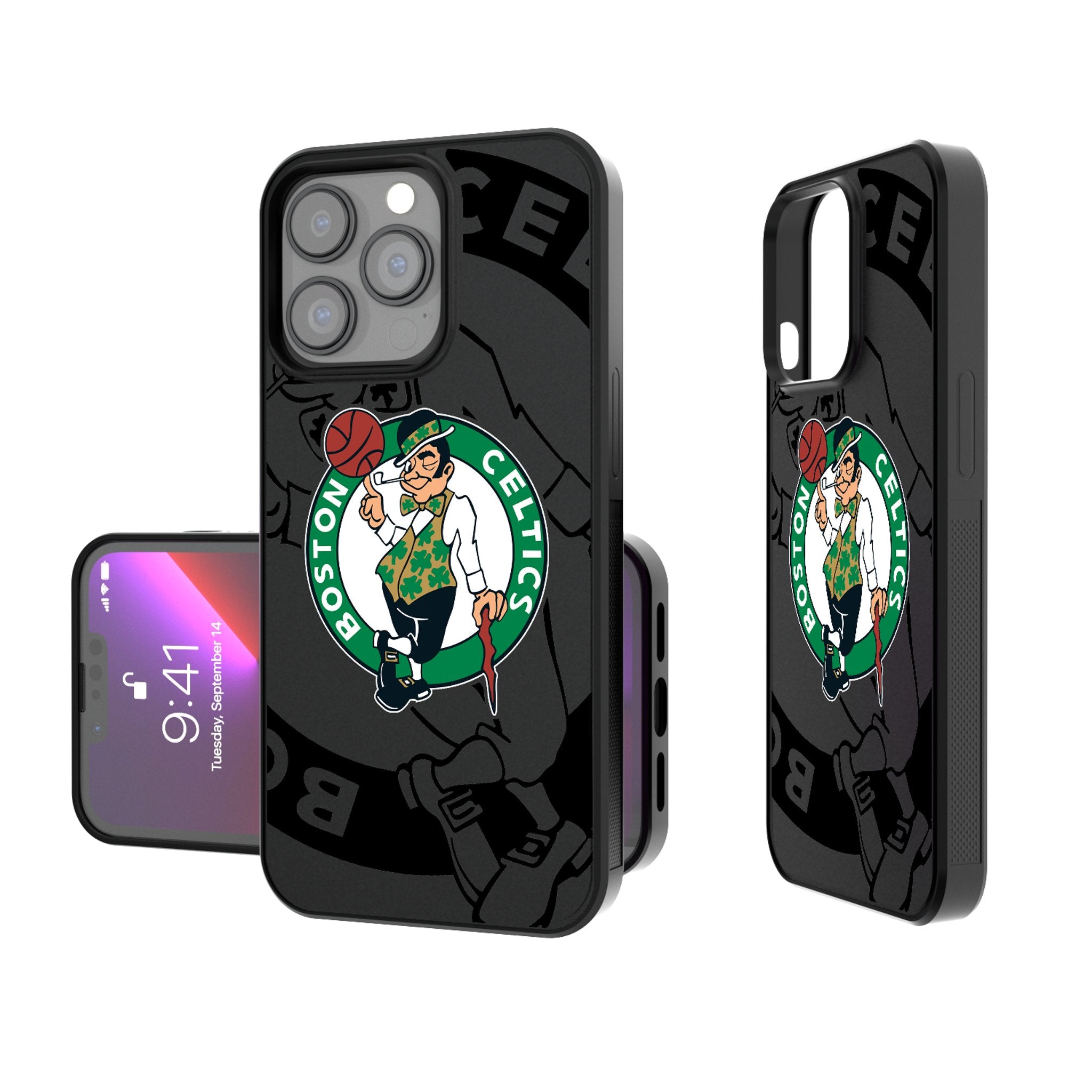 Boston Celtics Monocolor Tilt Bump Shockproof Phone Case for iPhone & Samsung - Perfect for Basketball Fans & Game Day Protection