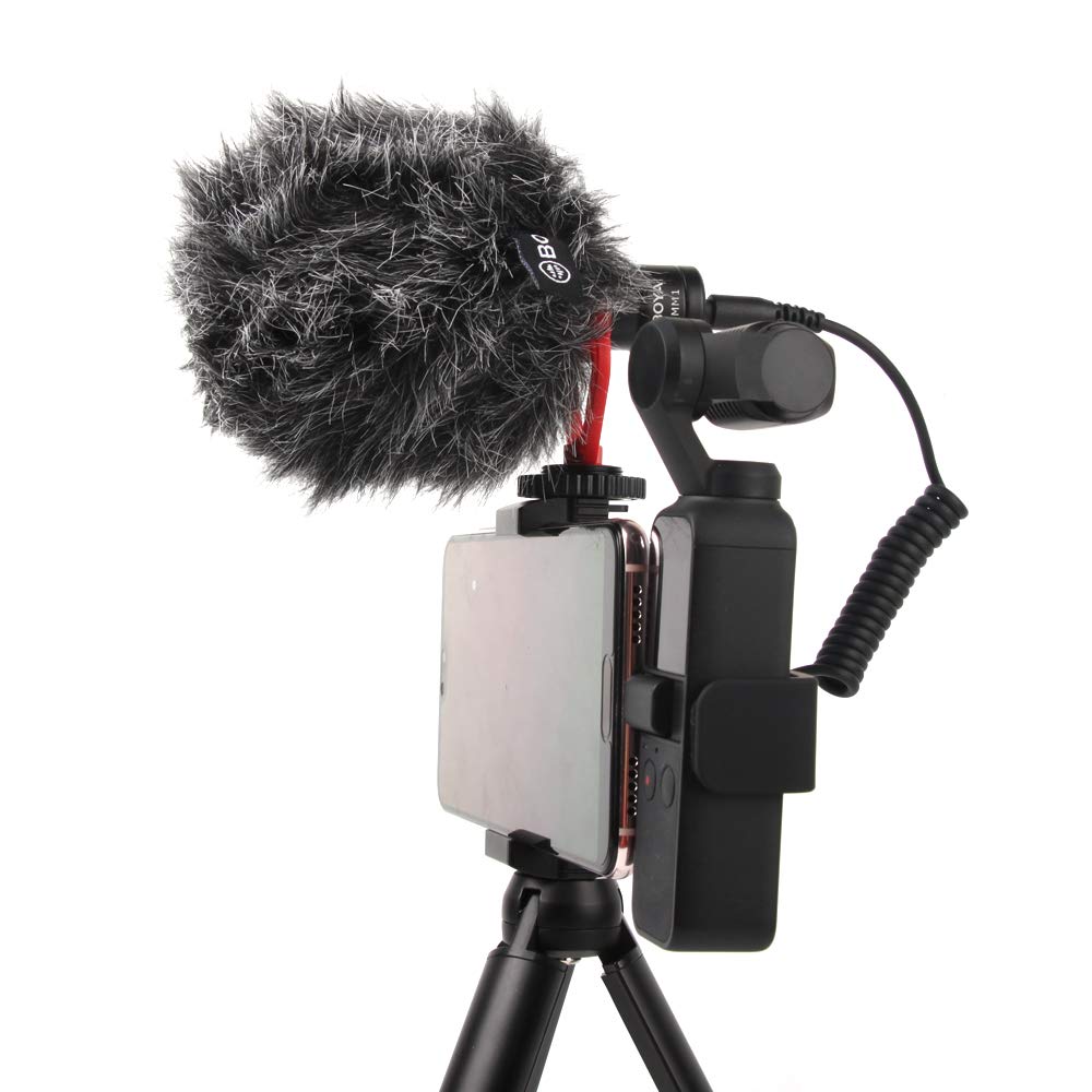 DJI Osmo Pocket Phone Holder Stand - Aluminum Alloy Tripod Mount with Cold Shoe & 1/4” Thread for External Mic & LED Light | Compatible with Smartphones | Perfect for Vlogging, Live Streaming & Outdoor Shooting