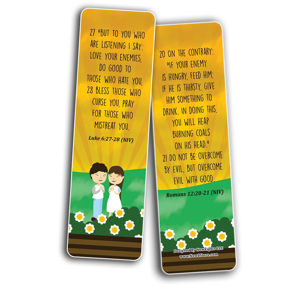 Christian Bible Bookmarks on Bullying (60-Pack) - Sunday School Rewards & Party Favors for Church Events
