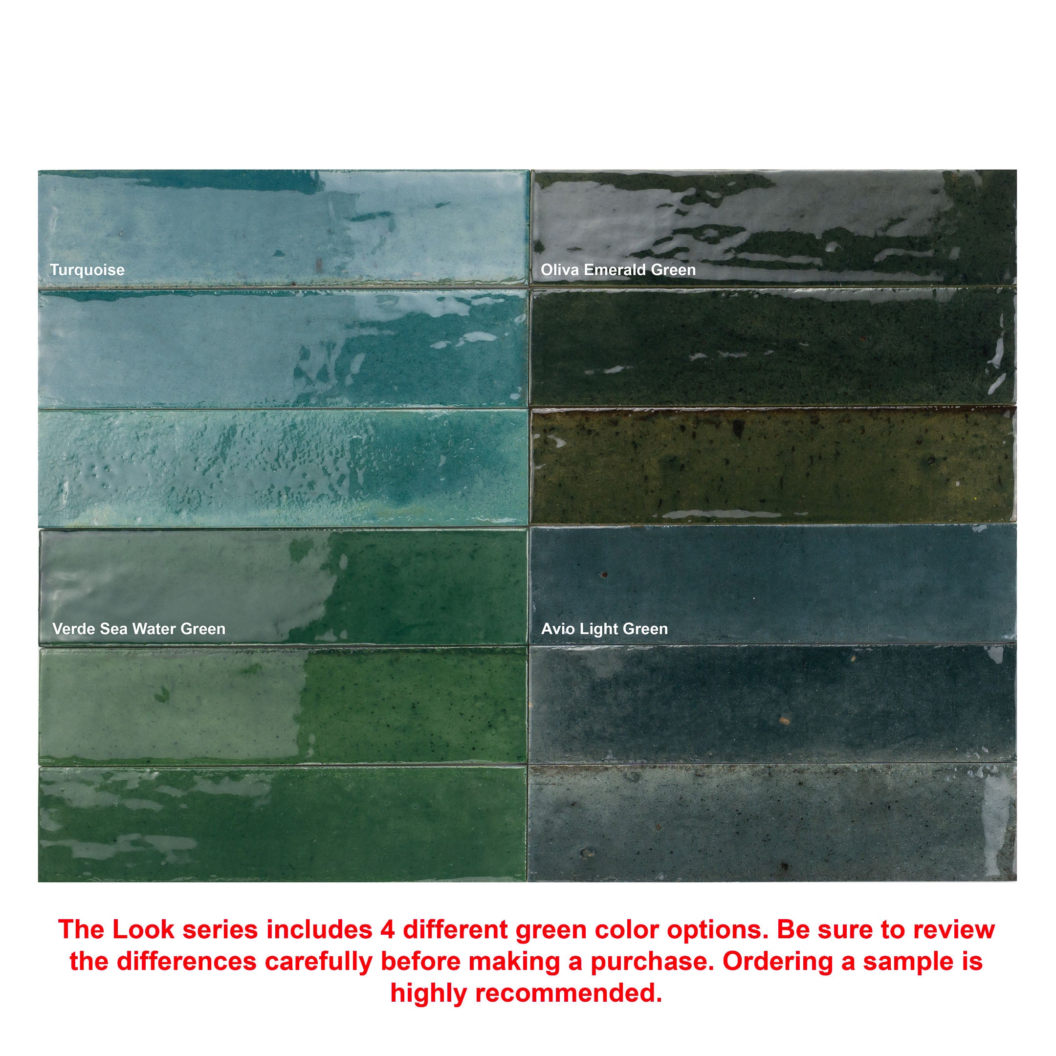 Magnolia Zellige Subway Tiles - Handmade Ceramic Wall & Backsplash Tiles for Kitchen, Bathroom, and Shower Decor