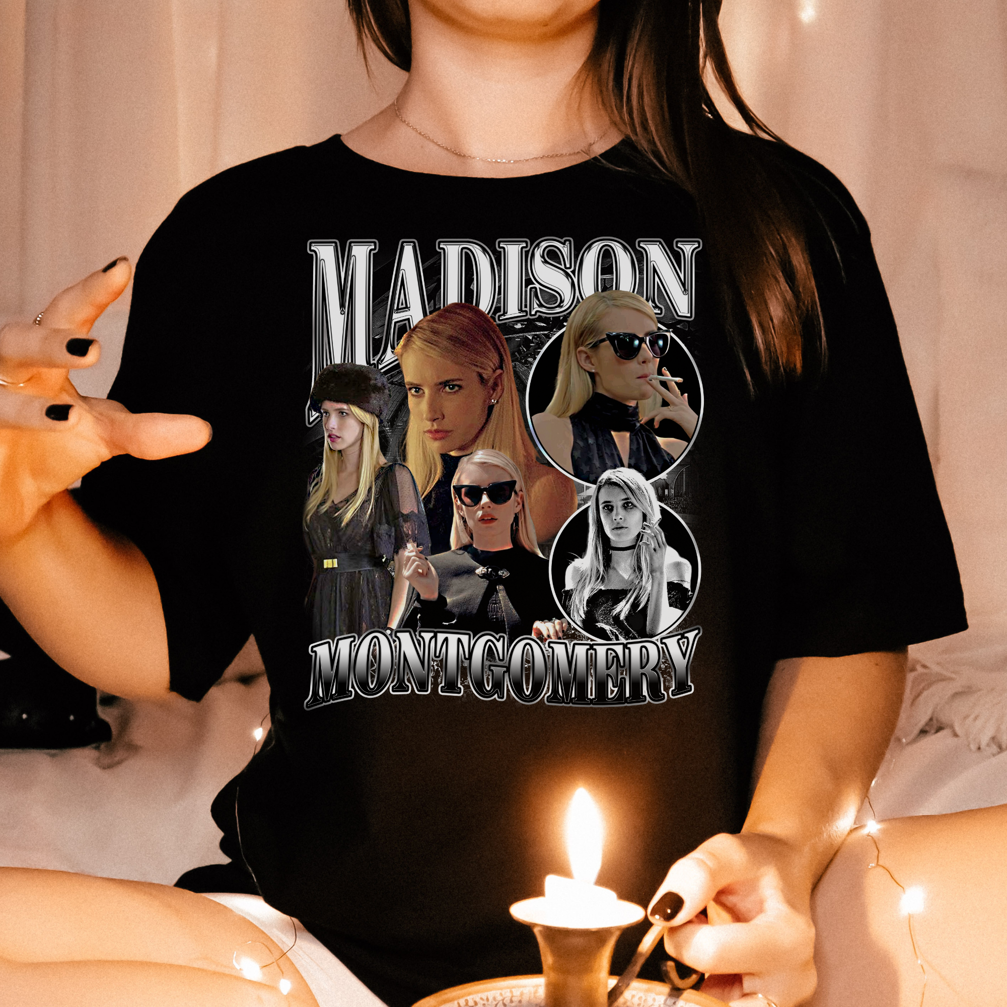 Madison Montgomery 90s Vintage Retro T-Shirt | Unisex Soft Cotton Tee | Perfect for Halloween Costumes, TV Show Merch, and 90s Nostalgia Fashion