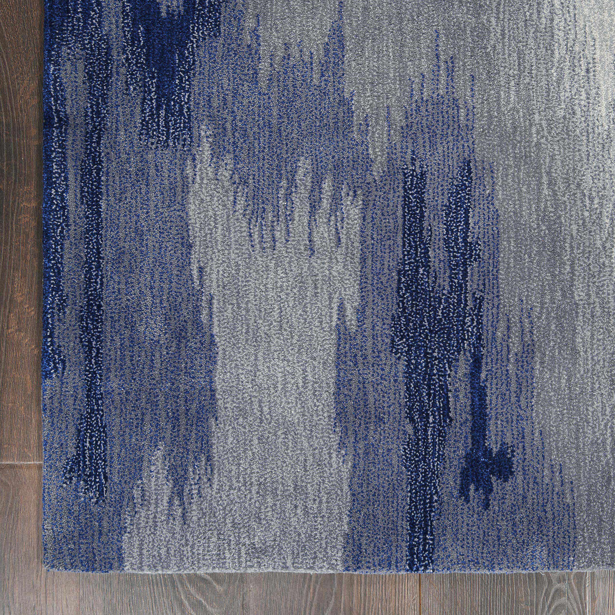 Nourison Symmetry Abstract Grey/Blue 8'6