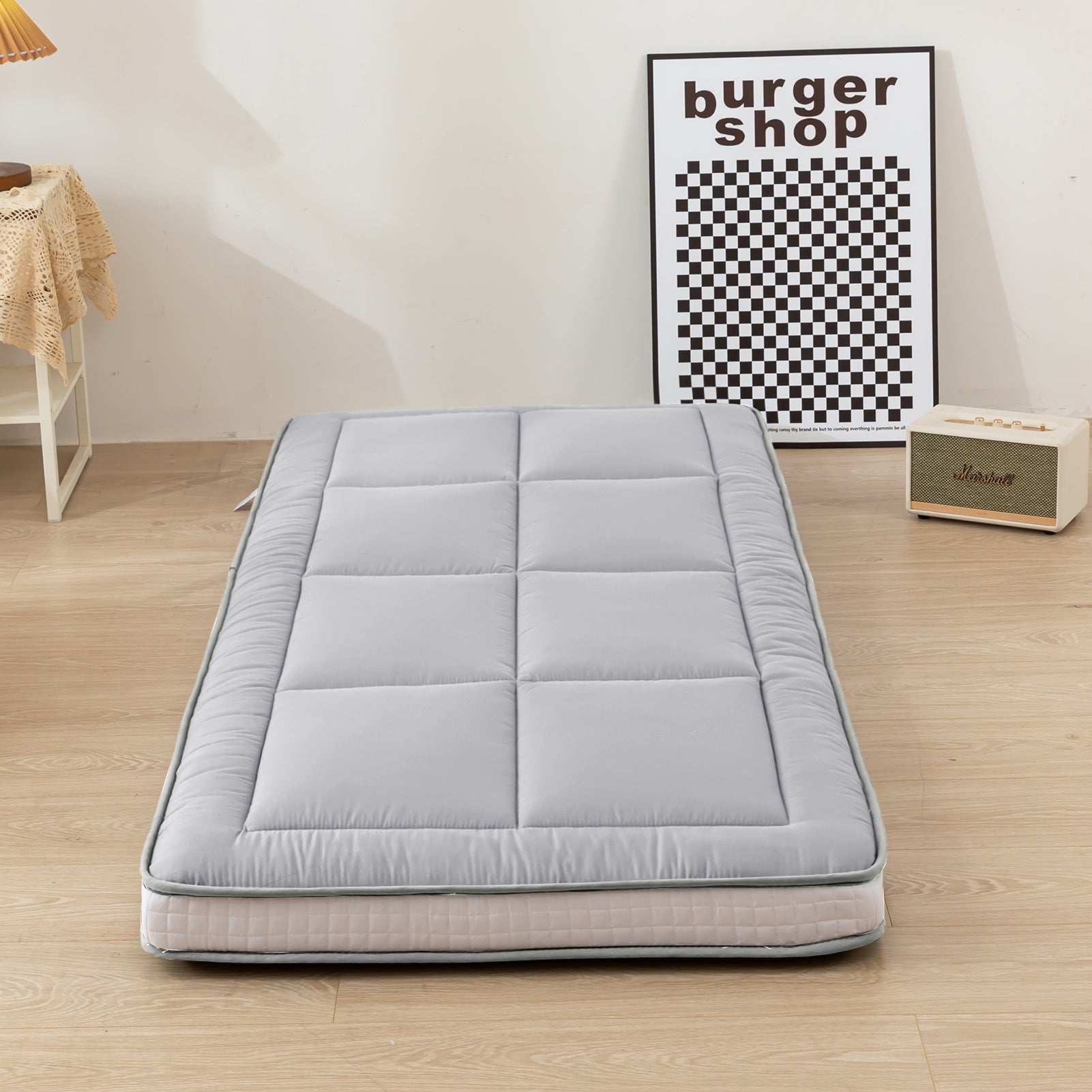 MAXYOYO 32 x 75 Inch Cot Size Futon Mattress - Foldable Floor Mattress, Tatami Mat for Guest Bed, Camping & Home Decor | Comfortable & Space-Saving Sleeping Solution