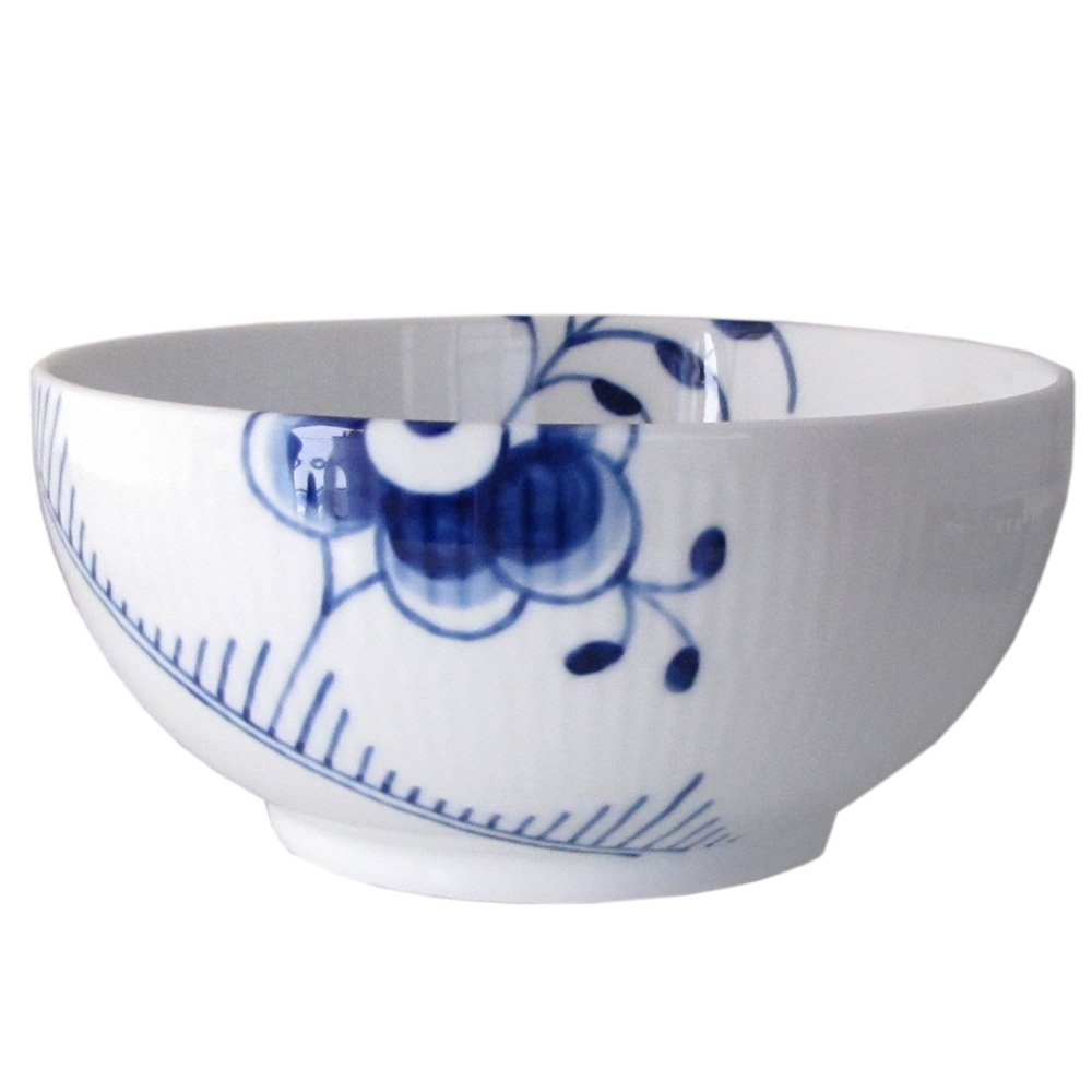 Royal Copenhagen Blue Fluted Mega Bowl - 7.1 Inch (18cm) Porcelain Serving Bowl for Wedding Gifts, Dinner Parties & Home Decor | Elegant Scandinavian Design