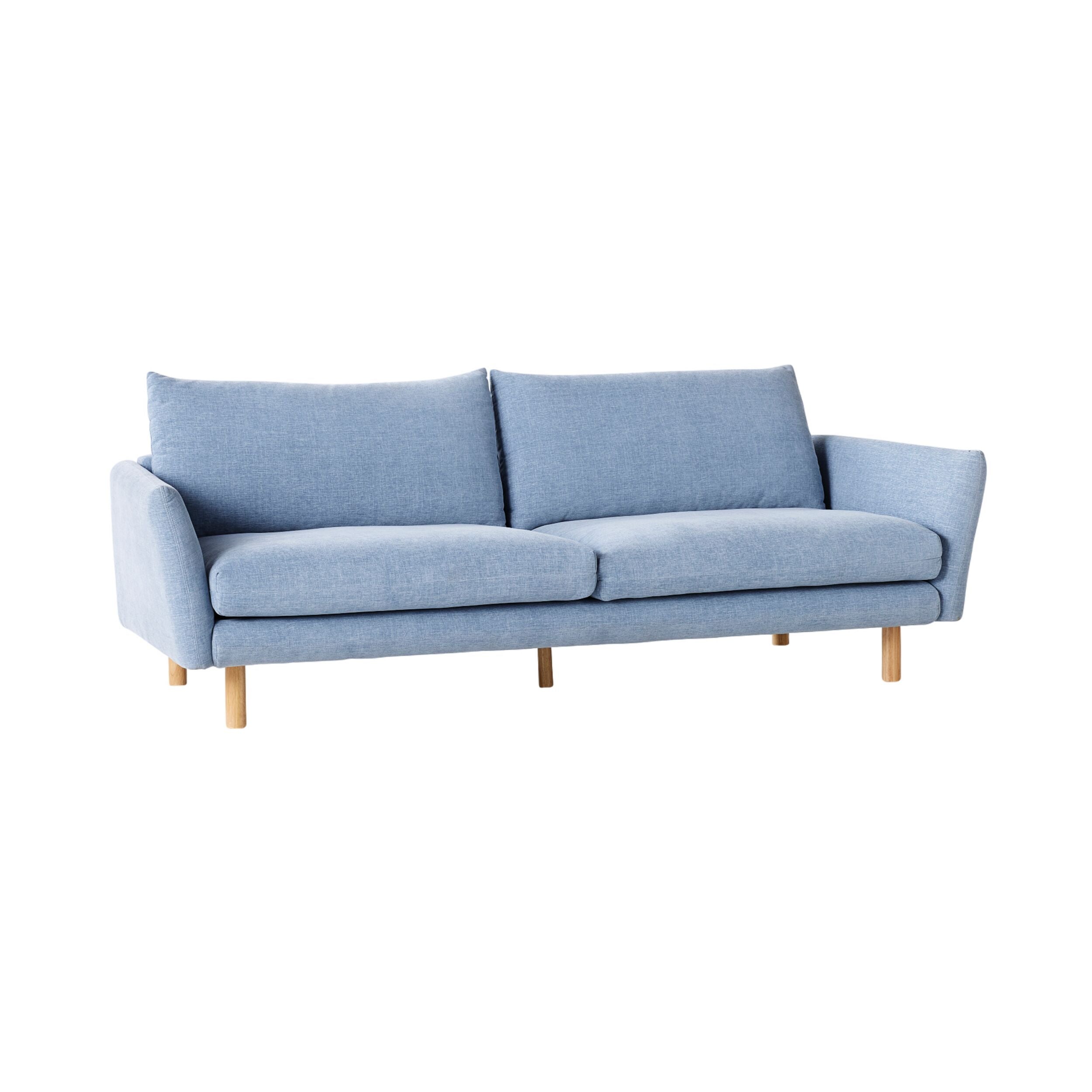 Comfortable Austin 3-Seater Sofa in Serene Morning Sky Blue - Perfect for Living Rooms, Lounges & Small Spaces