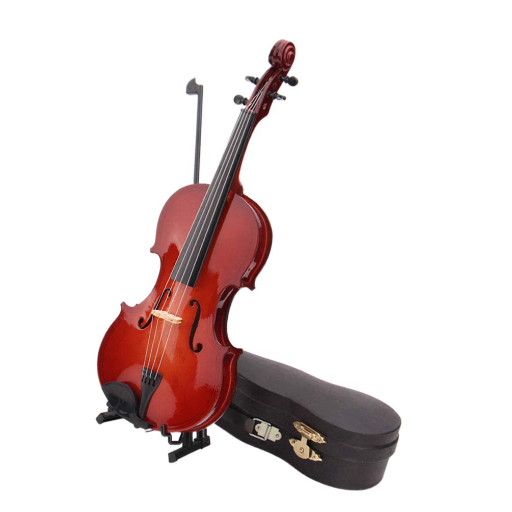 FAVOMOTO Mini Musical Violin Model - 10cm Wooden Desktop Decoration, Photography Prop, Home Decor & Musical Instrument Ornament | Perfect for Living Room, Bedroom, Office & Gift Giving