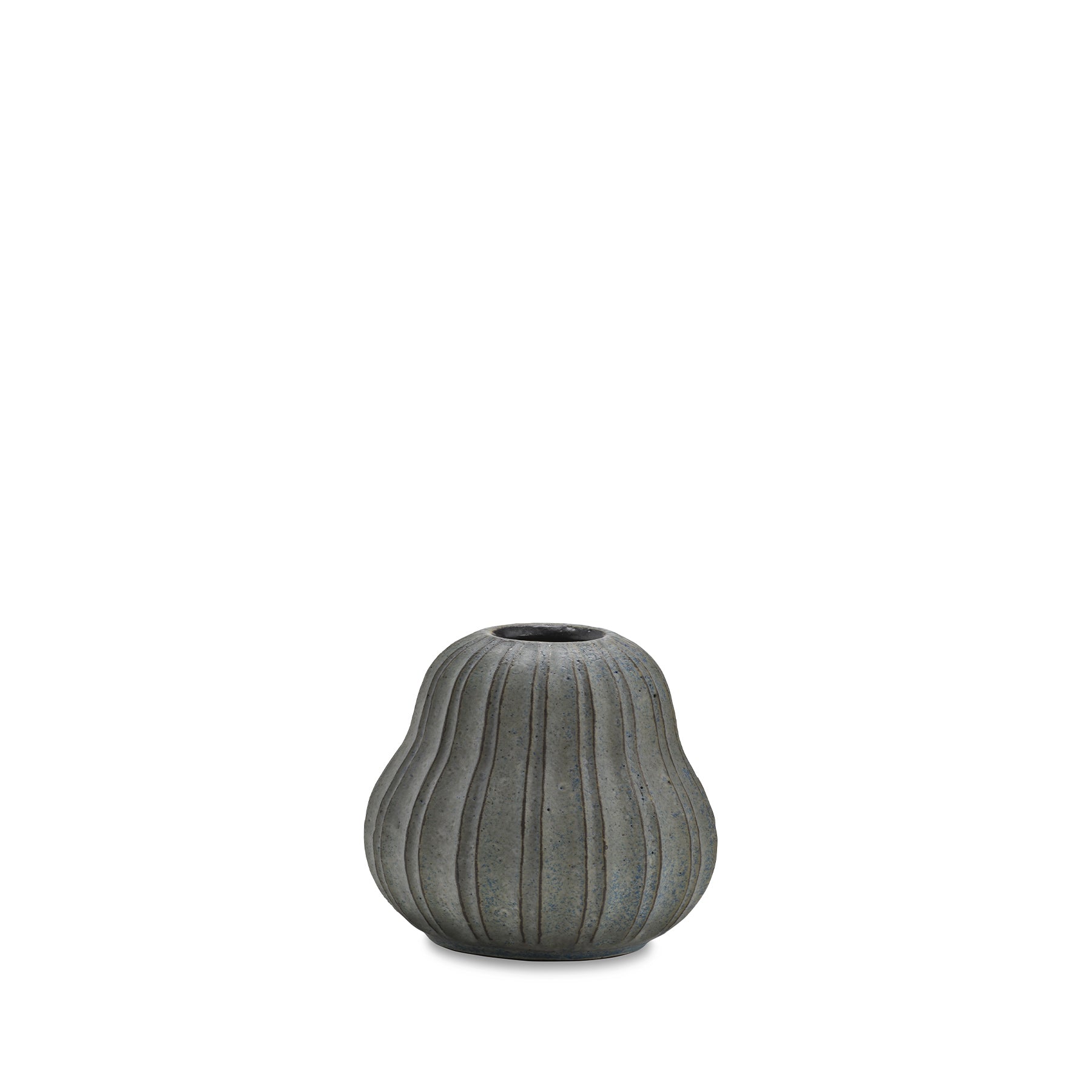 #57 Small Pumpkin Vessel in Indigo - Handmade Ceramic Decorative Bowl for Fall Home Decor, Thanksgiving Centerpiece & Tabletop Display