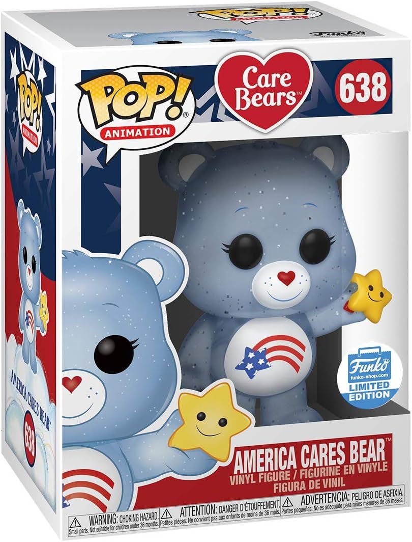 Care Bears America Cares Bear Exclusive Collectible Plush Toy #638 - Perfect for Gifts, Birthday Parties & Nursery Decor