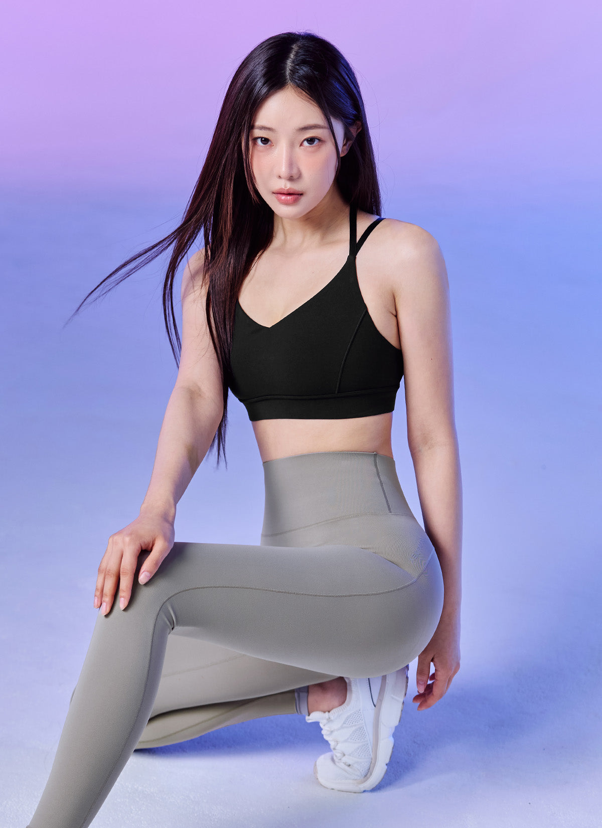 Black Label 360N 2-Way Adjustable Strap Sports Bra - Comfortable Support for Yoga, Running & Workouts