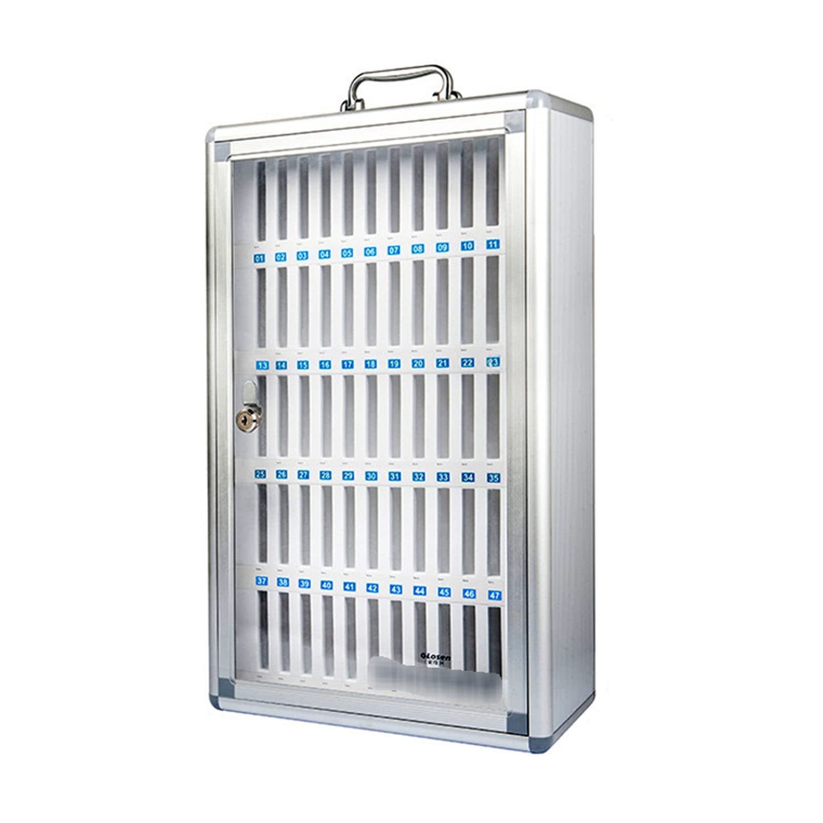 Lockable Cell Phone Storage Case for Classroom & Conference Rooms - Portable Mobile Phone Safe Deposit Box with Key (60 Pockets) - Perfect for Schools, Offices & Meetings to Secure Devices