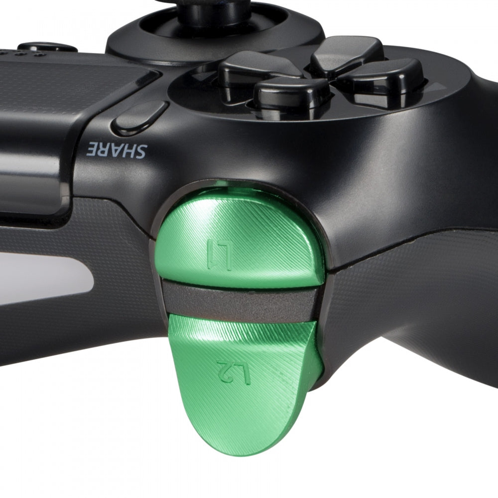 eXtremeRate Metal Green Buttons & Triggers Kit for PS4 Controller - Custom R1 L1 R2 L2 Replacement Parts | Perfect for Gaming Enthusiasts & DIY Modders