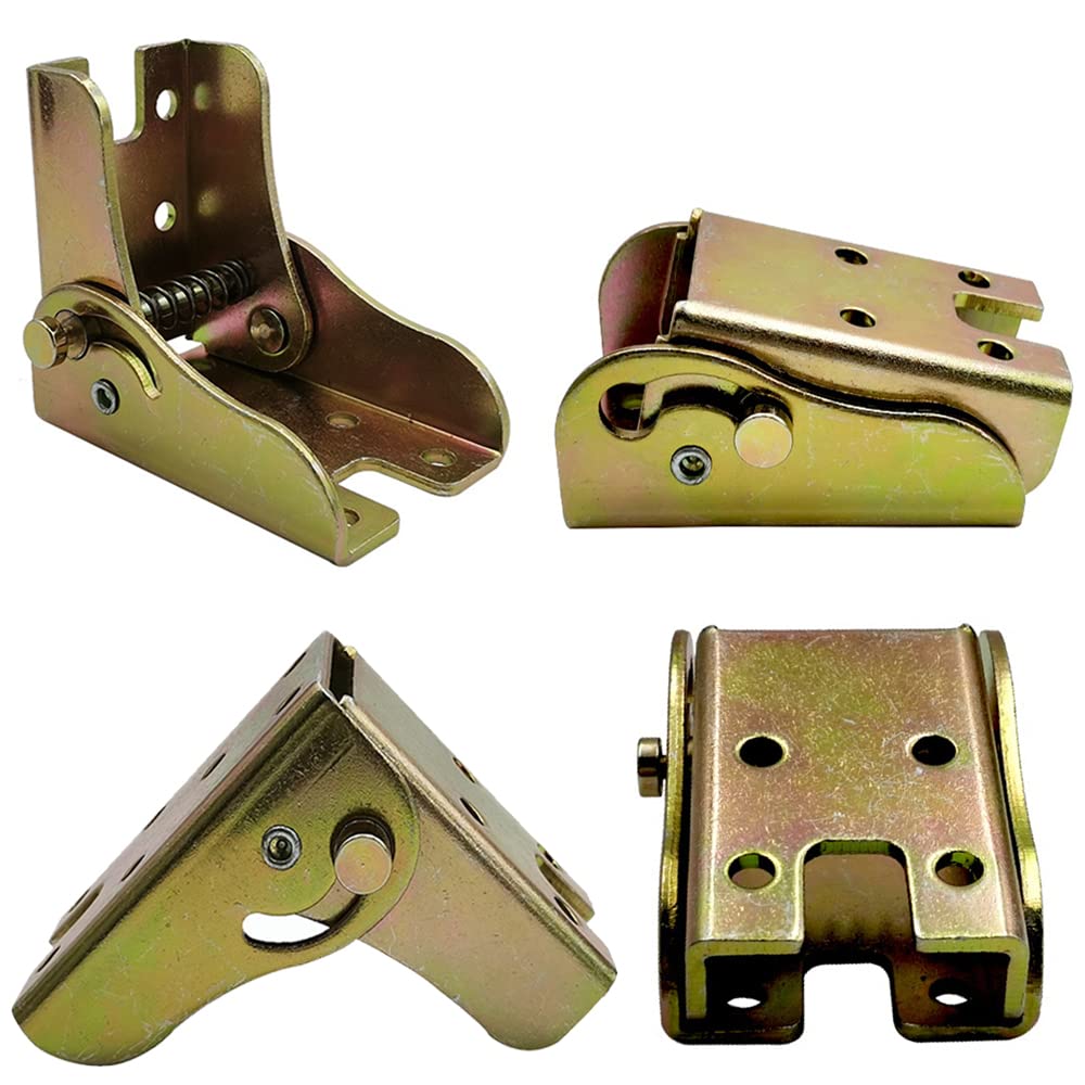 4-Piece Self-Locking Hinges, 90-Degree Folding Table Hinges, Heavy Duty Foldable Leg Hinges for Chairs, Tables & Furniture – Perfect for DIY Projects, Workbenches, and Space-Saving Foldable Furniture