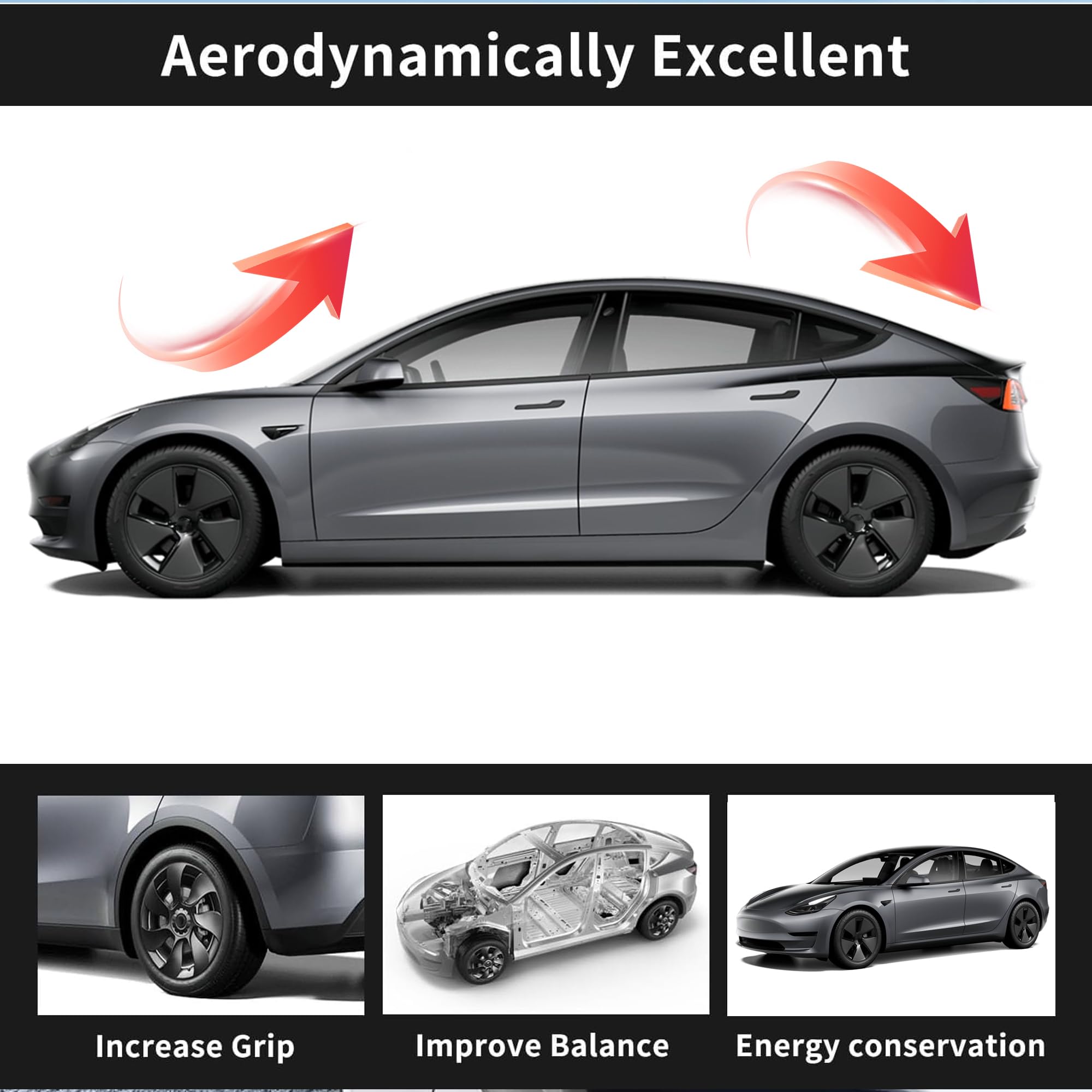 Original Tesla Model 3 Rear Spoiler Wing (2016-2023) - Glossy Black Performance Lip Accessories | Enhance Style & Aerodynamics for Your Electric Vehicle