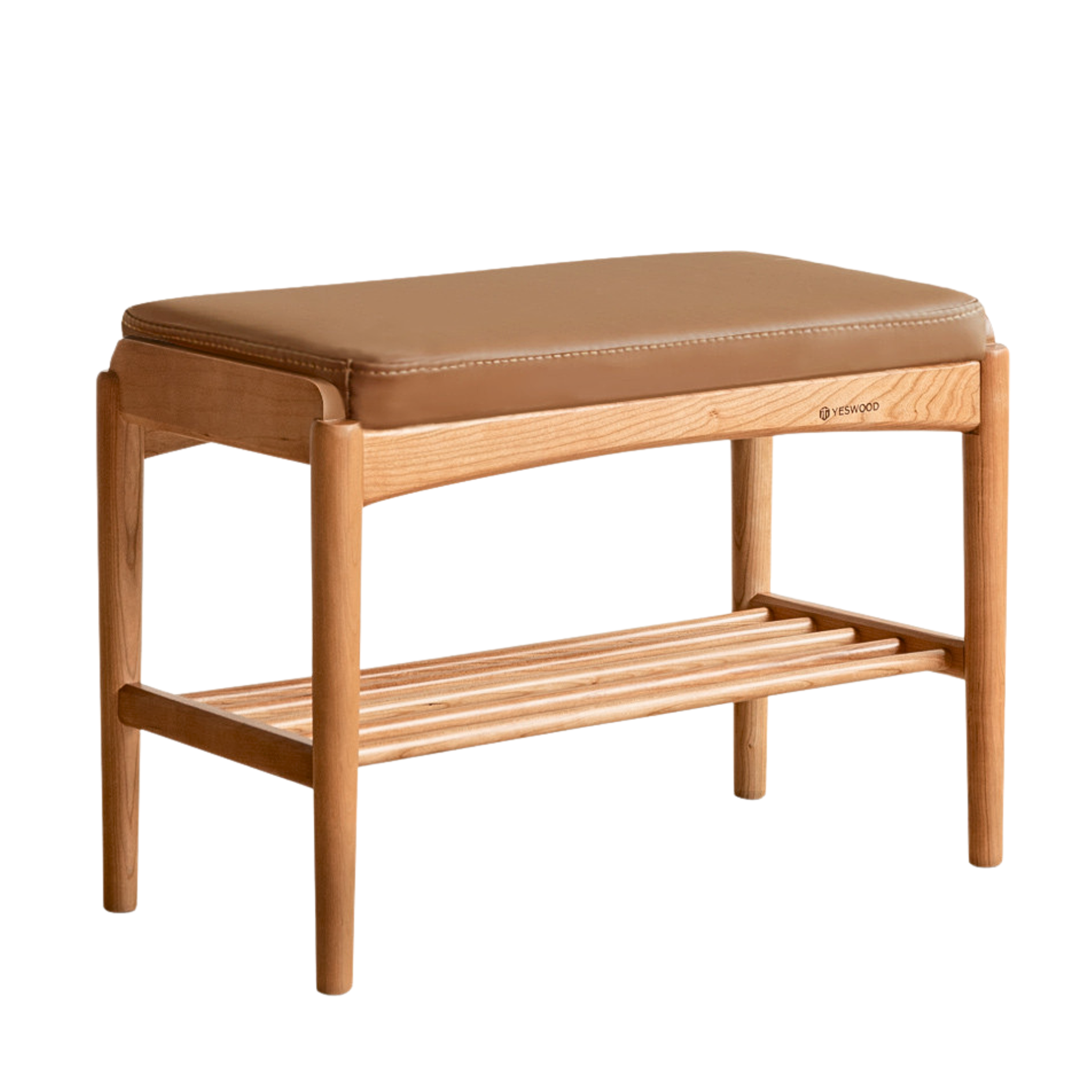 Solid Wood Shoe Storage Bench - Beech, Cherry, Walnut & Oak - Entryway Organizer for Home & Closet Storage