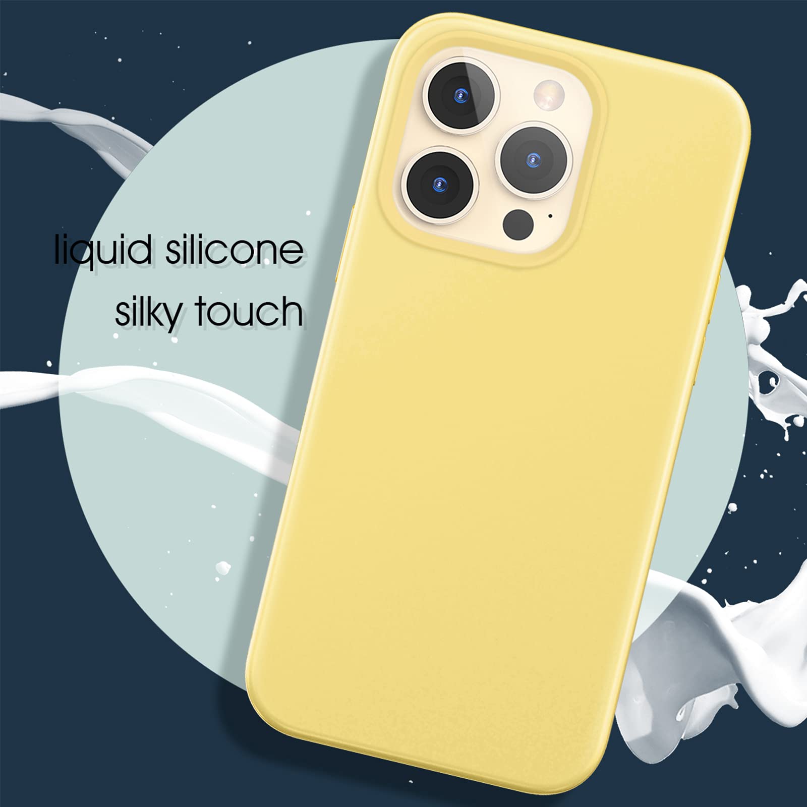 MILPROX iPhone 13 Pro Case with Screen Protector (2021) - Shockproof Silicone Protective Cover with Soft Microfiber Lining for iPhone 13 Pro 6.1