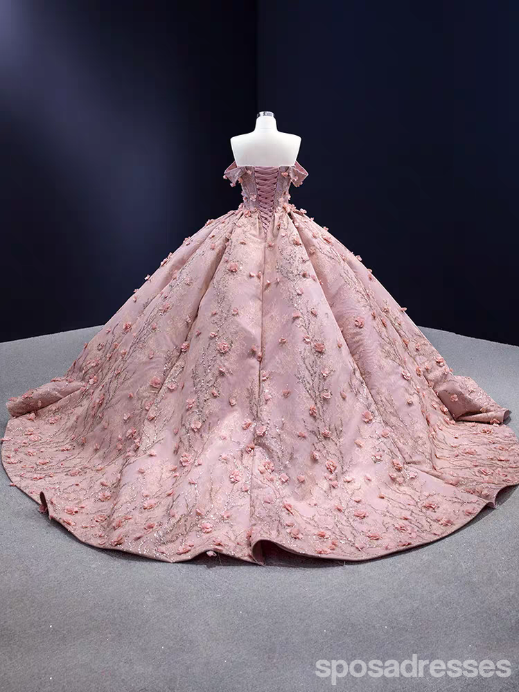 Elegant Pink A-Line Off-Shoulder Long Prom Dress for Women - Formal Evening Gown for Party, Homecoming, Wedding Guest - Style 13703