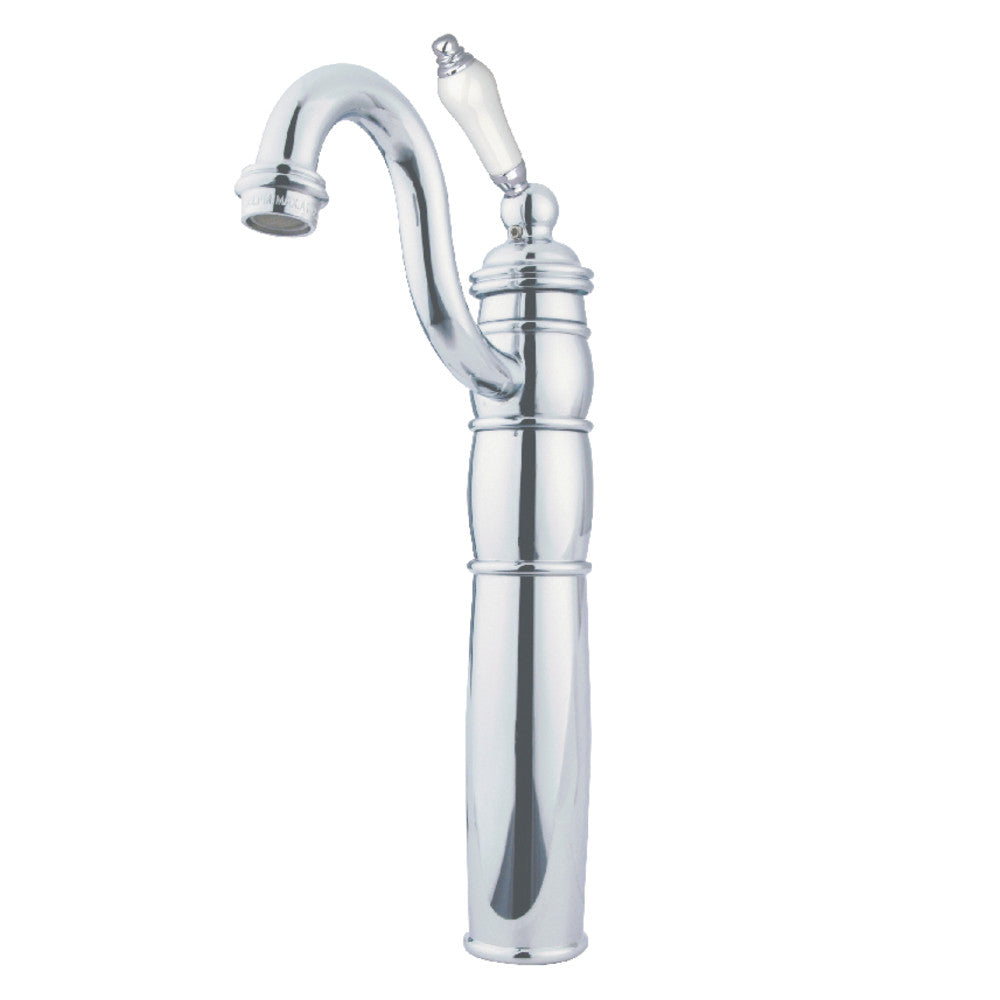 Kingston Brass KB1422PL Modern Vessel Sink Faucet - Single Hole Bathroom Faucet with High Arc Spout for Vanity, Powder Room & Luxury Home Decor