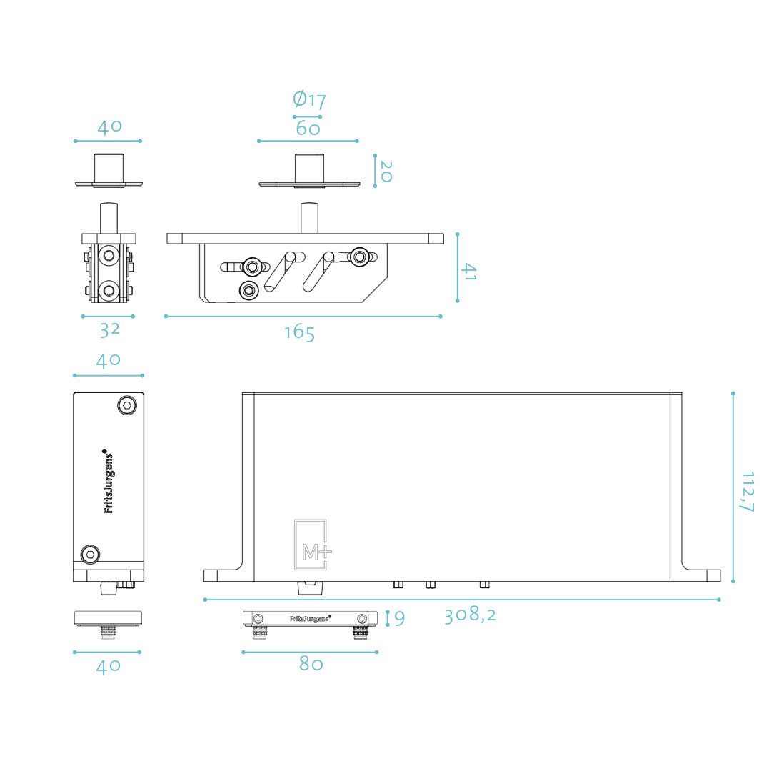 FritsJurgens® System M+ Pivot and Closer (M42+) - Premium Door Hinge for Smooth and Silent Door Movement - Perfect for Modern Homes, Offices, and Commercial Spaces