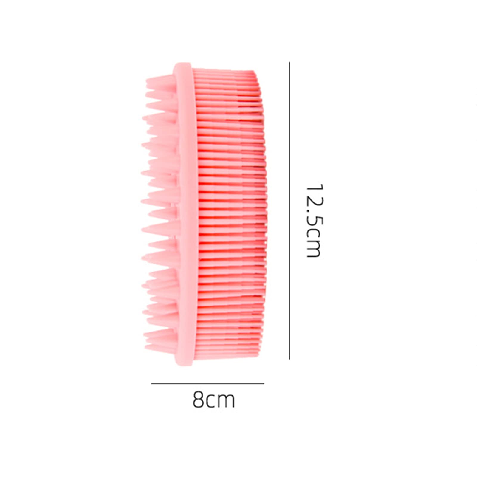 POOWE 2-in-1 Bath & Shampoo Brush - Soft Body Scalp Massager & Exfoliating Brush for Adults & Babies (Pink) | Gentle Skin Cleansing & Relaxing Massage for Shower, Bath & Hair Care