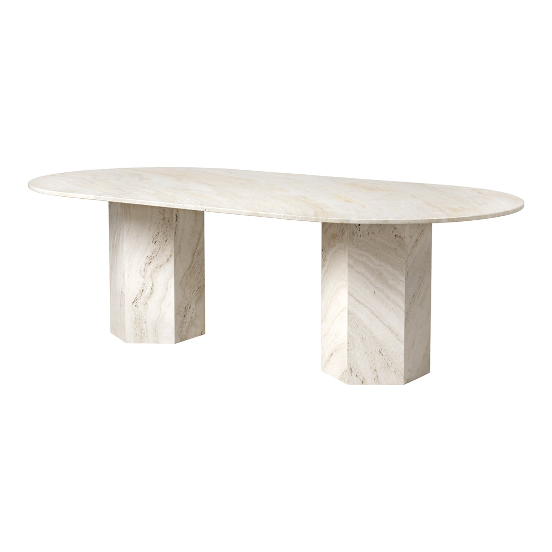 Epic Elliptical Dining Table - Modern Oval Wooden Table for Kitchen & Dining Room - Perfect for Family Gatherings & Dinner Parties