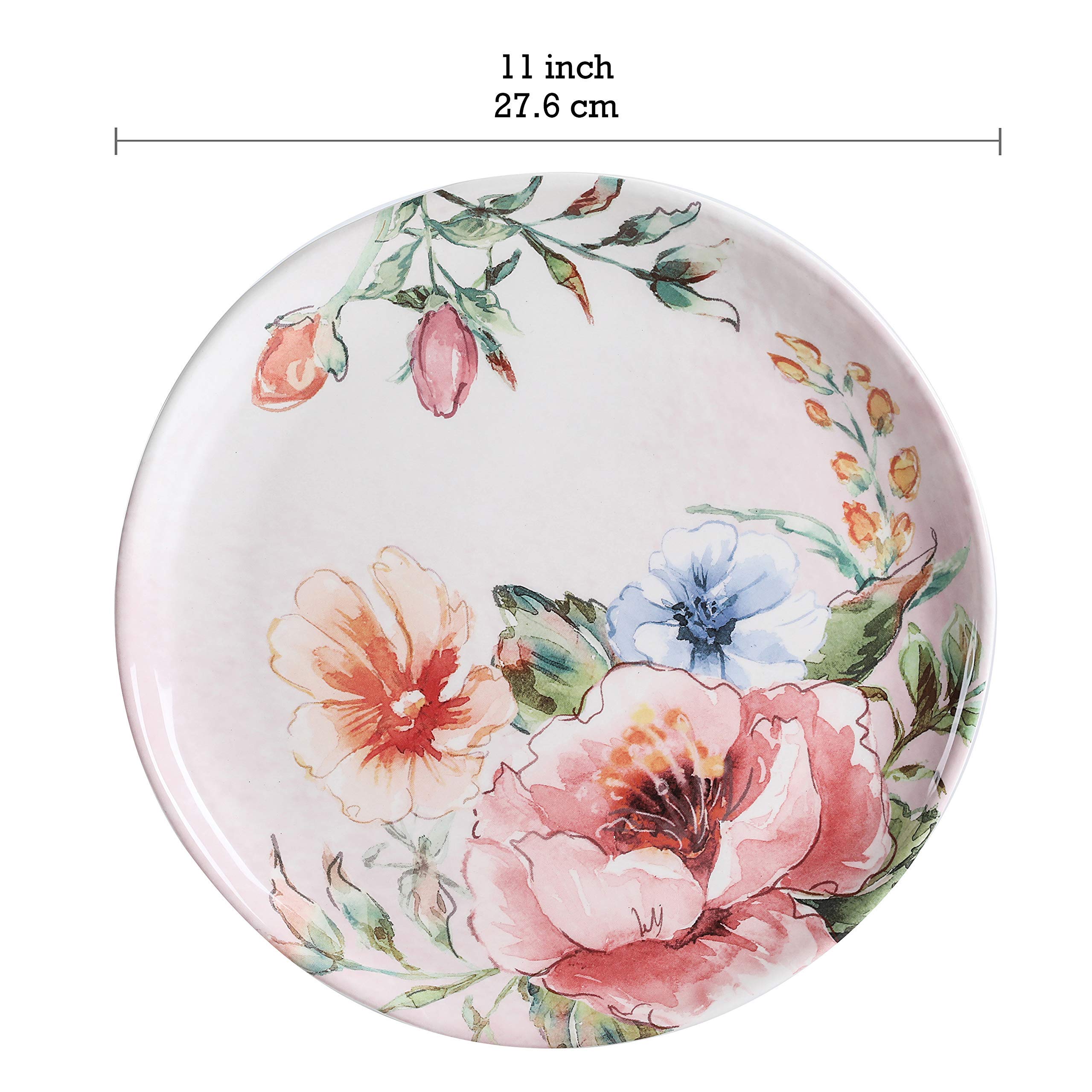 Bico Margret's Garden 16-Piece Ceramic Dinnerware Set - Service for 4 with 11