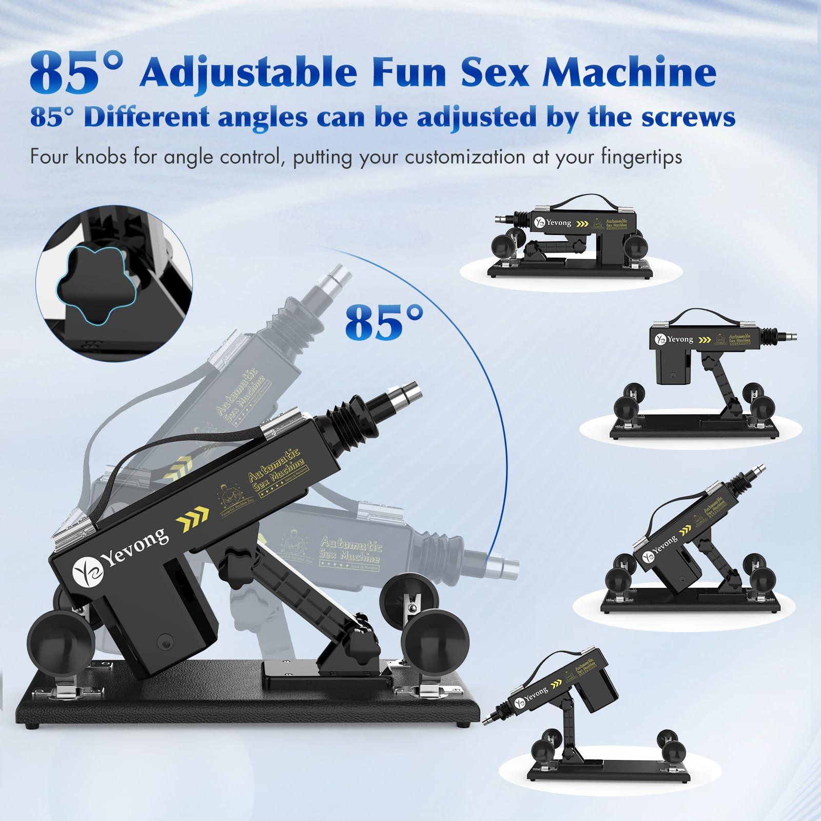 Realistic Thrusting Sex Machine for Men & Women - Adult Fucking Machine with 3 XLR Connector & 7 Accessories - Perfect for Couples Play, Solo Pleasure & BDSM Scenes