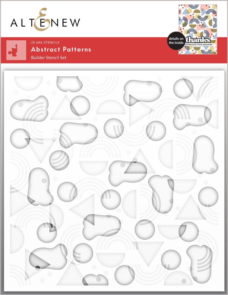 Abstract Patterns Builder Stencil Set (3 in 1) - DIY Painting Templates for Walls, Furniture & Crafts - Perfect for Home Decor, Scrapbooking & Art Projects