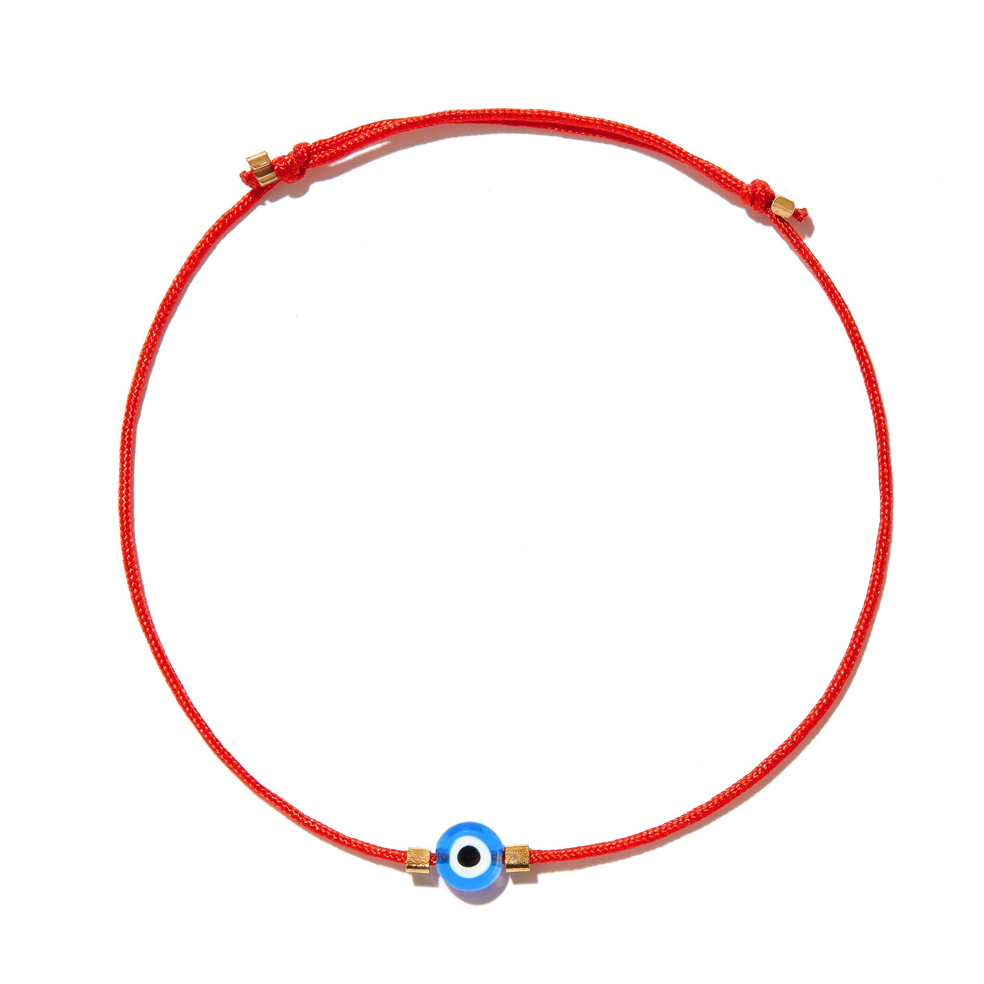Evil Eye Bracelet with Red String - Kabbalah Protection Handmade Adjustable Bracelet for Women & Men | Spiritual Jewelry for Good Luck & Positive Energy | Perfect for Daily Wear, Gifts & Meditation