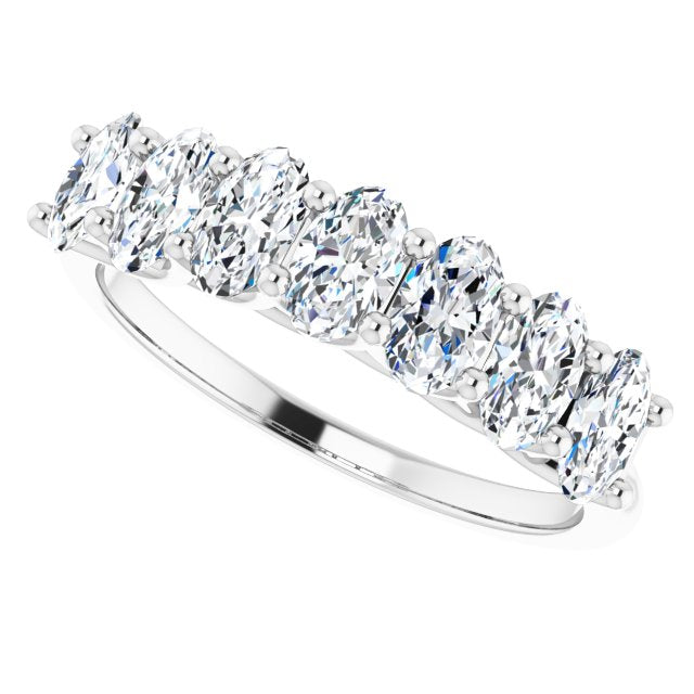 1.47 Carat Oval Cut Diamond Wedding Band - Trellis Style Engagement Ring for Women - Perfect for Bridal, Anniversary & Special Occasions