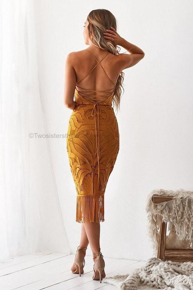 Khaleesi Dress Mustard Yellow - Medieval Fantasy Costume for Cosplay, Halloween & Renaissance Fairs | Game of Thrones Inspired Outfit