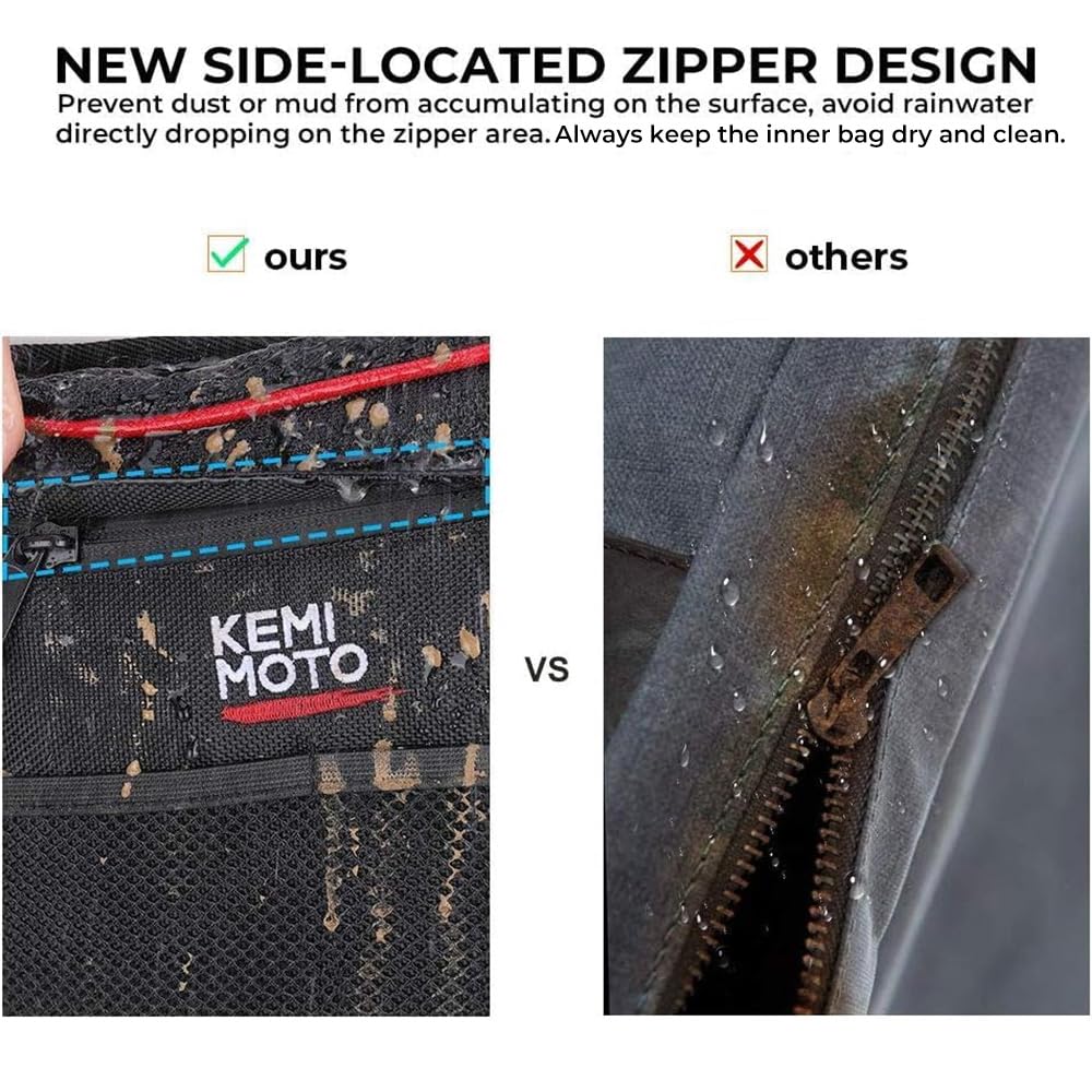 2023 KEMIMOTO UTV Storage Bags Set - Waterproof Door & Center Storage Organizer with Heavy-Duty Zippers | Fits Polaris RZR XP 1000 Turbo S/900 | 60