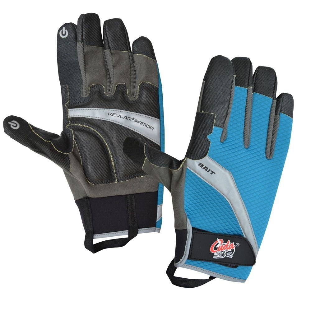 Cuda Bait Fishing Gloves for Men - 2XL Size, Durable & Non-Slip Grip - Perfect for Saltwater & Freshwater Fishing, Kayak Fishing, and Boat Fishing
