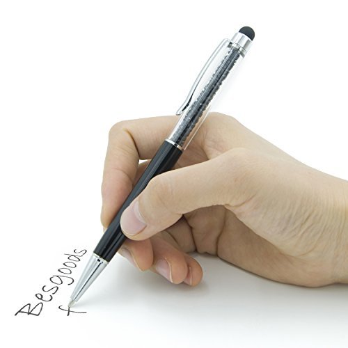 Besgoods 6-Pack 2-in-1 Stylus Pen Set - Slim Capacitive Touch Screen Stylus & Ballpoint Pen for iPhone, iPad, Samsung Tablets & Smartphones (Sky Blue, Pink, Purple, Royal Blue, Black, White) - Perfect for Note-Taking, Drawing & Digital Signatures