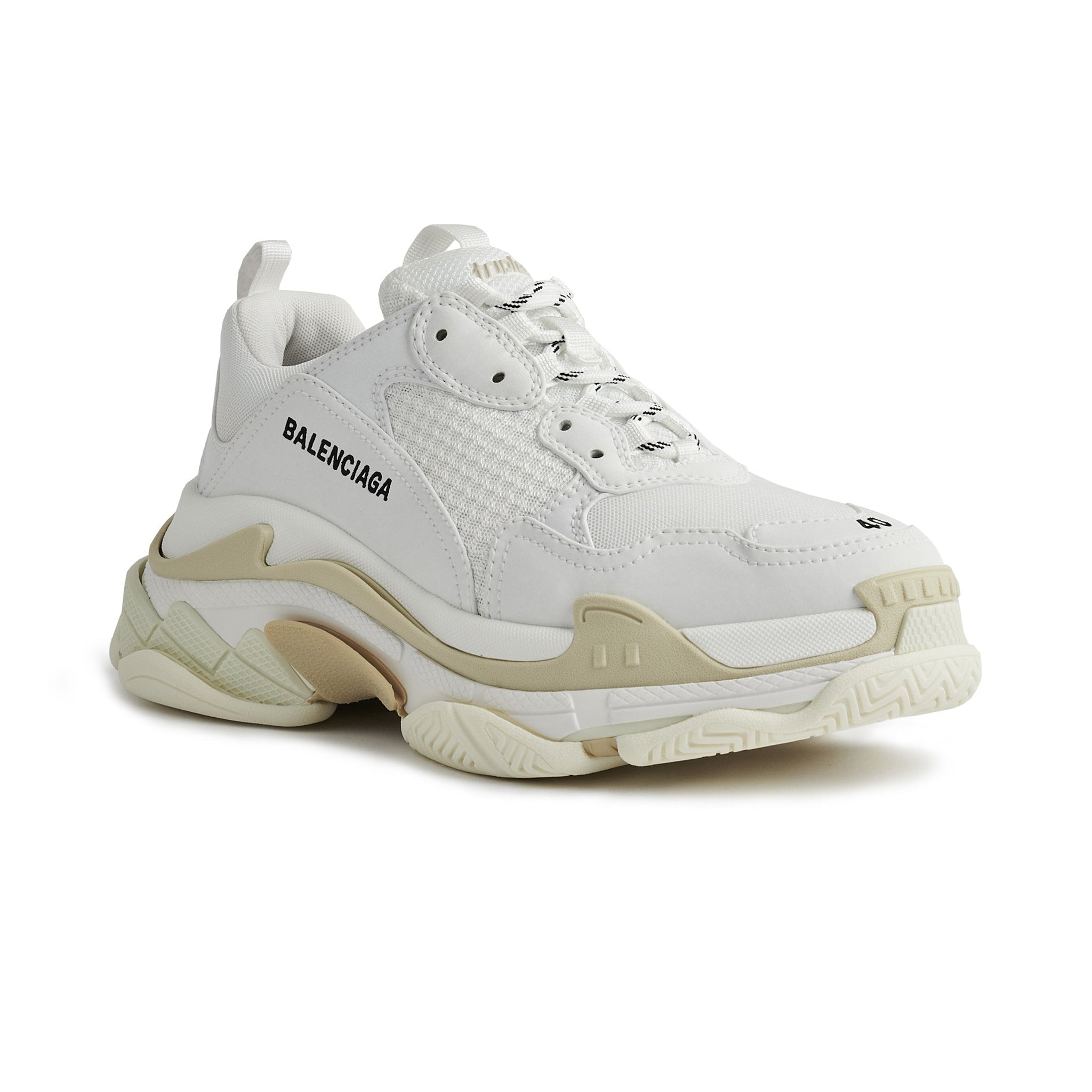 Balenciaga Triple S White Sneakers for Men & Women - Chunky Dad Shoes, Fashion Streetwear & Casual Wear - Perfect for Running, Gym, and Daily Outfits